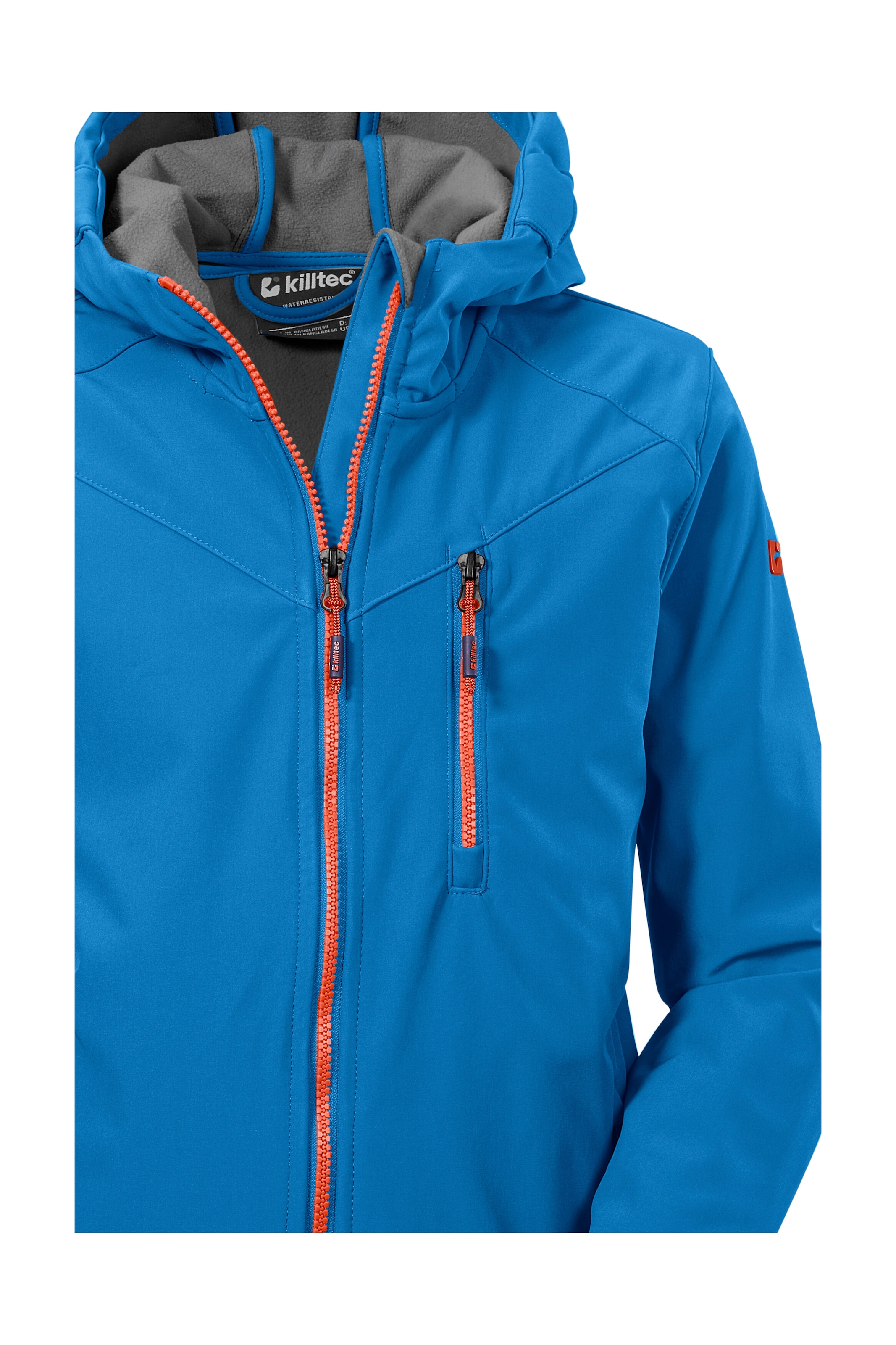 Killtec Softshelljacke »Boys Softshelljacke«, Wasserabweisende Softshelljacke mit Kapuze, Fleece und PFAs-frei
