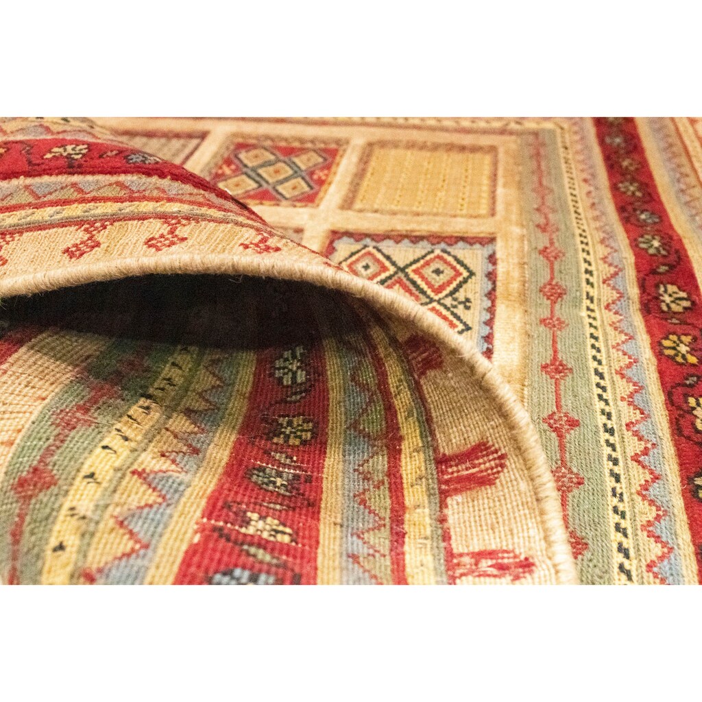 morgenland Wollteppich »Afshar Sirjan Teppich handgeknüpft rot«, quadratisch