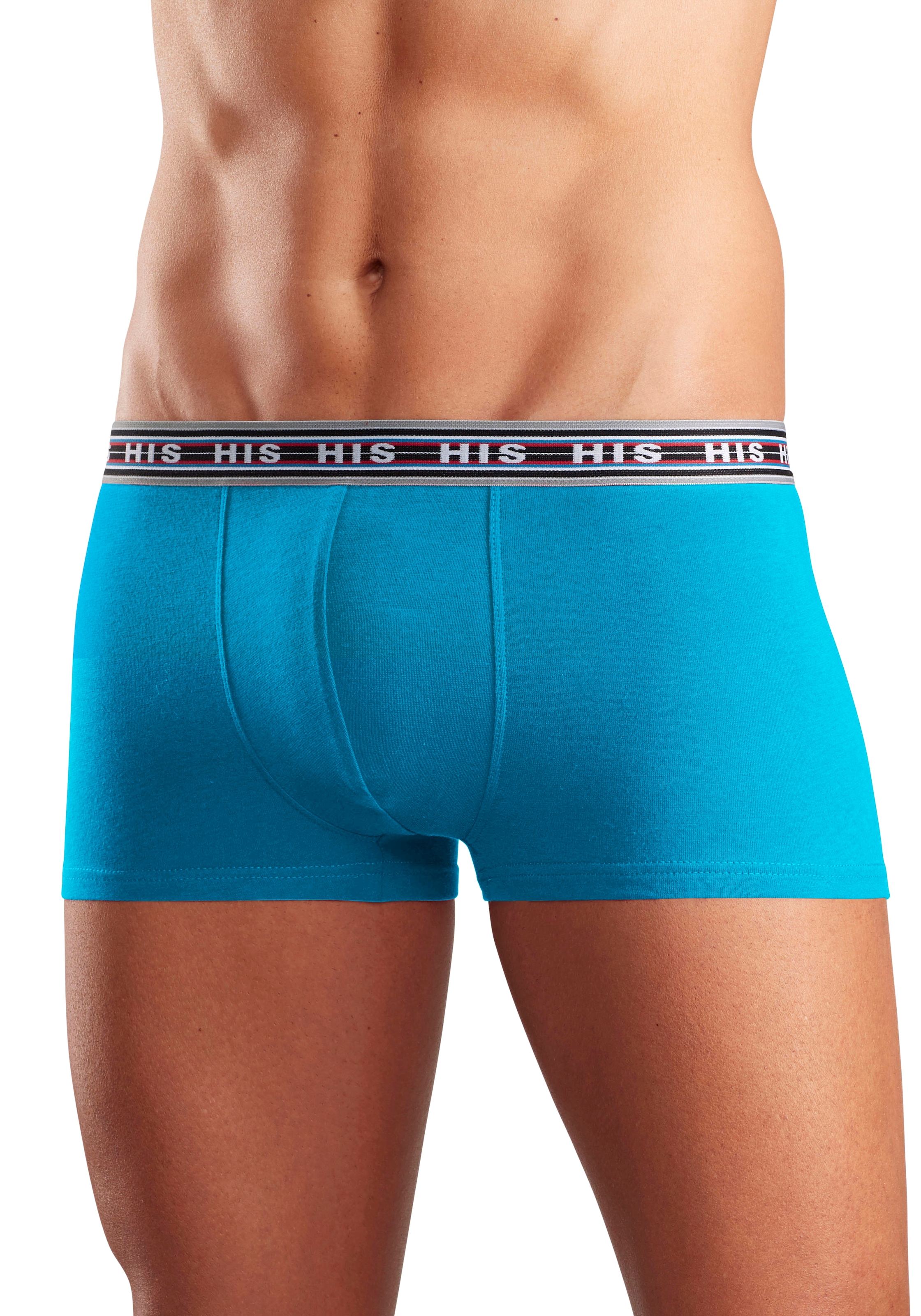 H.I.S Hipster Packung, 5 Stk. knapp sitzende Boxershorts aus Baumwoll-Stretch