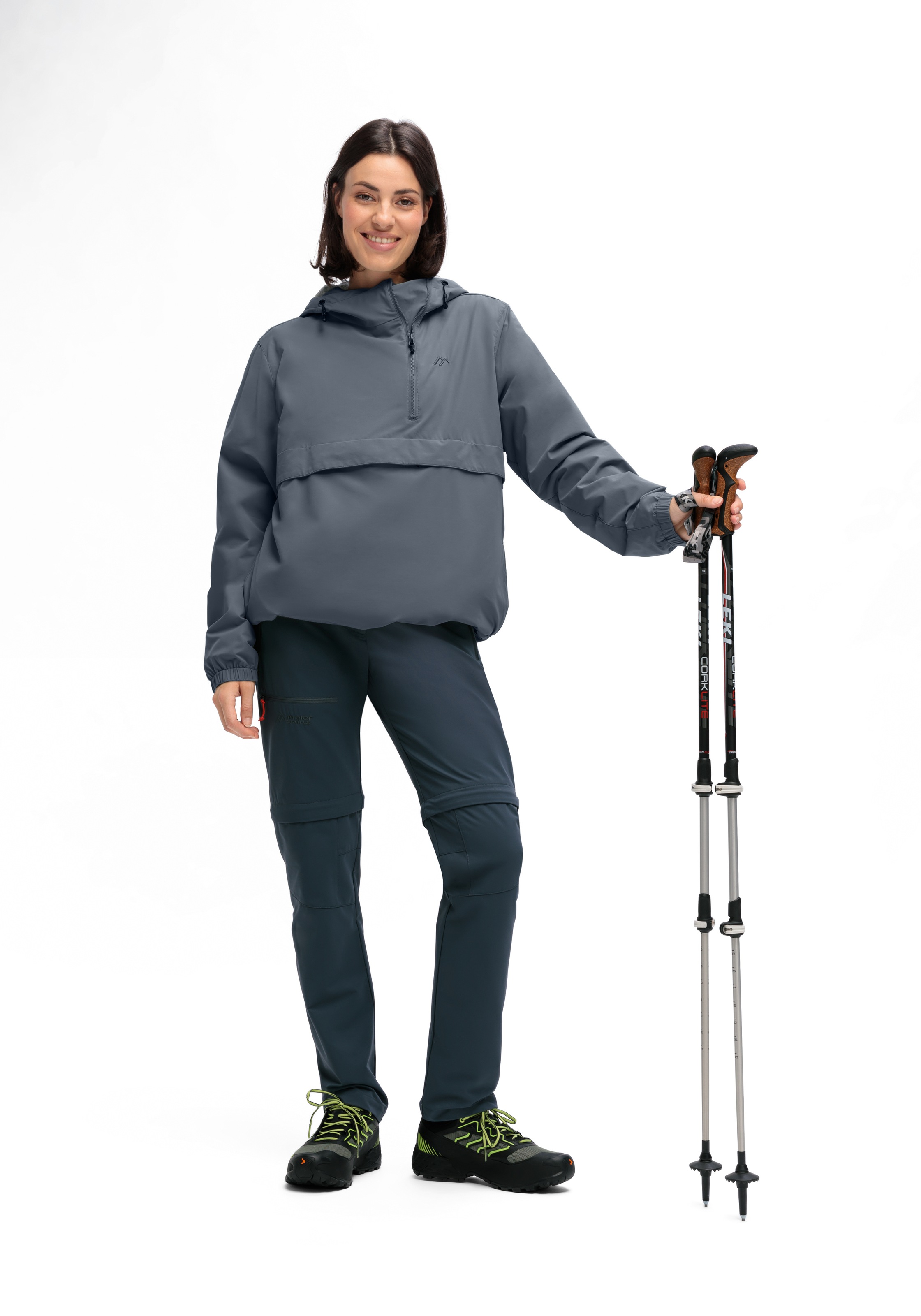 Maier Sports Outdoorjacke »OkokO«, Unisex Windbreaker, Schlupfjacke wasserdicht, verstellbare Kapuze
