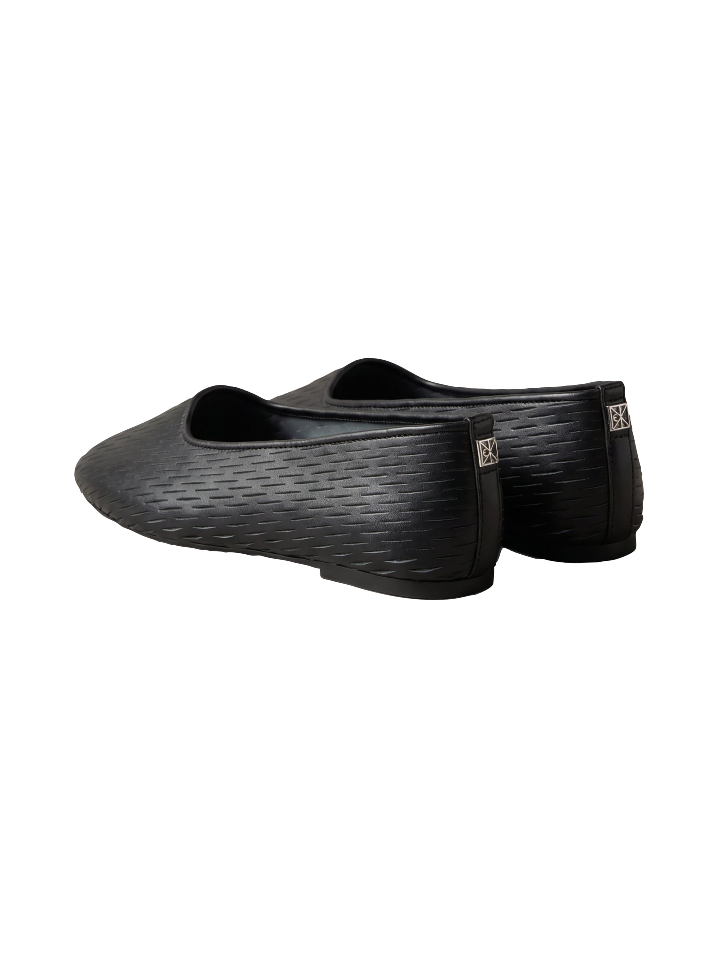 Calvin Klein Ballerina »OBLIQUE BALLERINA CUT LTH«  Schlupfschuh, Flats, Loafer mit Textur