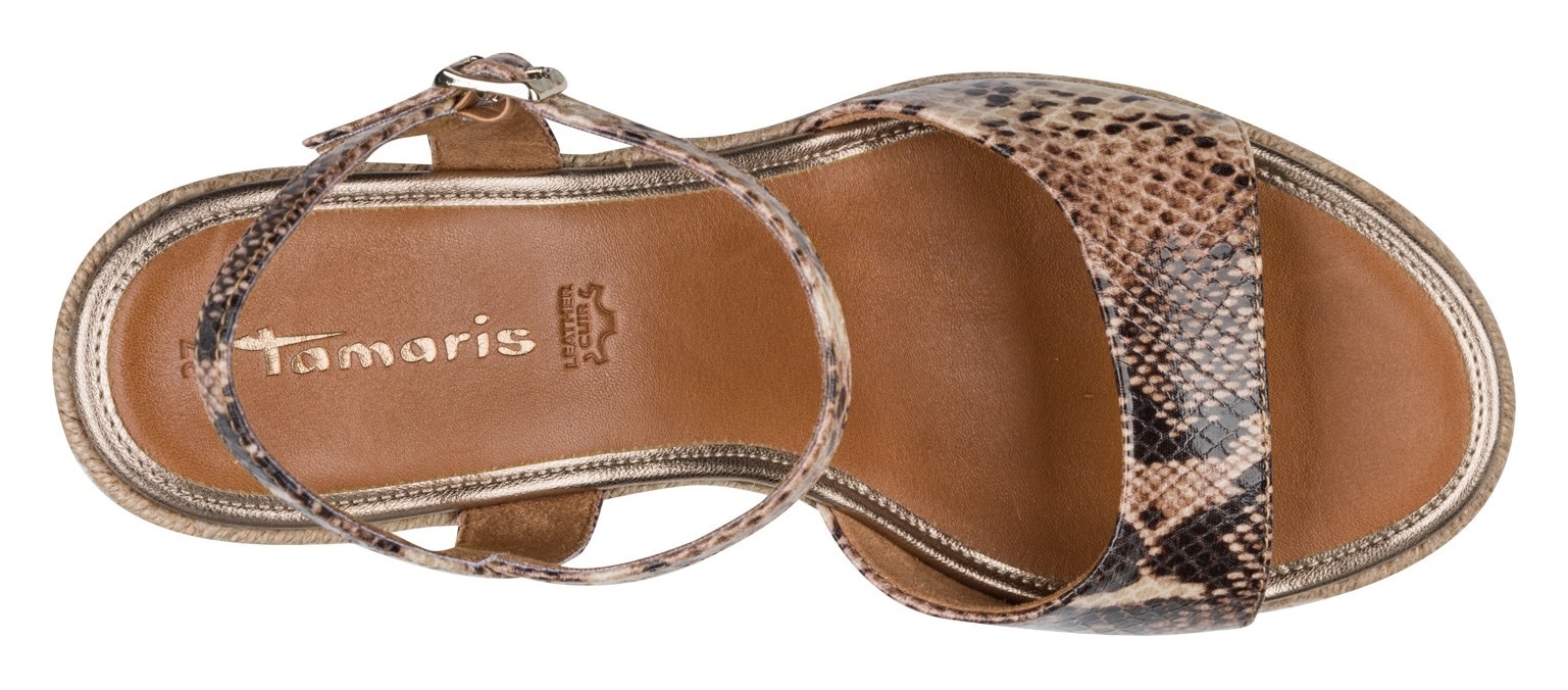 Tamaris Keilsandalette  Plateau, Sommerschuh mit modischem Juterahmen