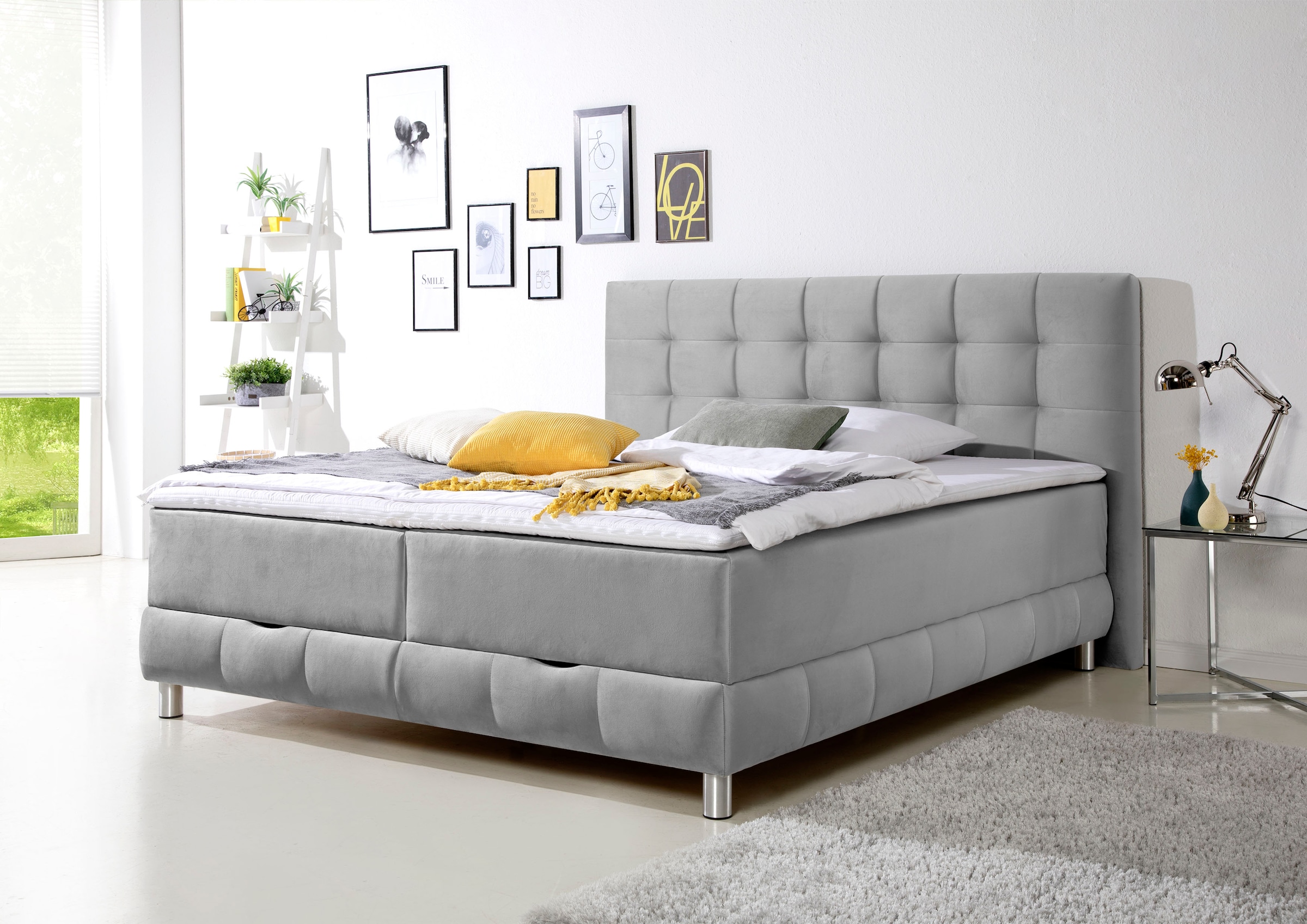 INOSIGN Boxbett »Vaasa«, inkl. Bettkasten & Topper, XXL-Ausführung, Überlänge 220 cm