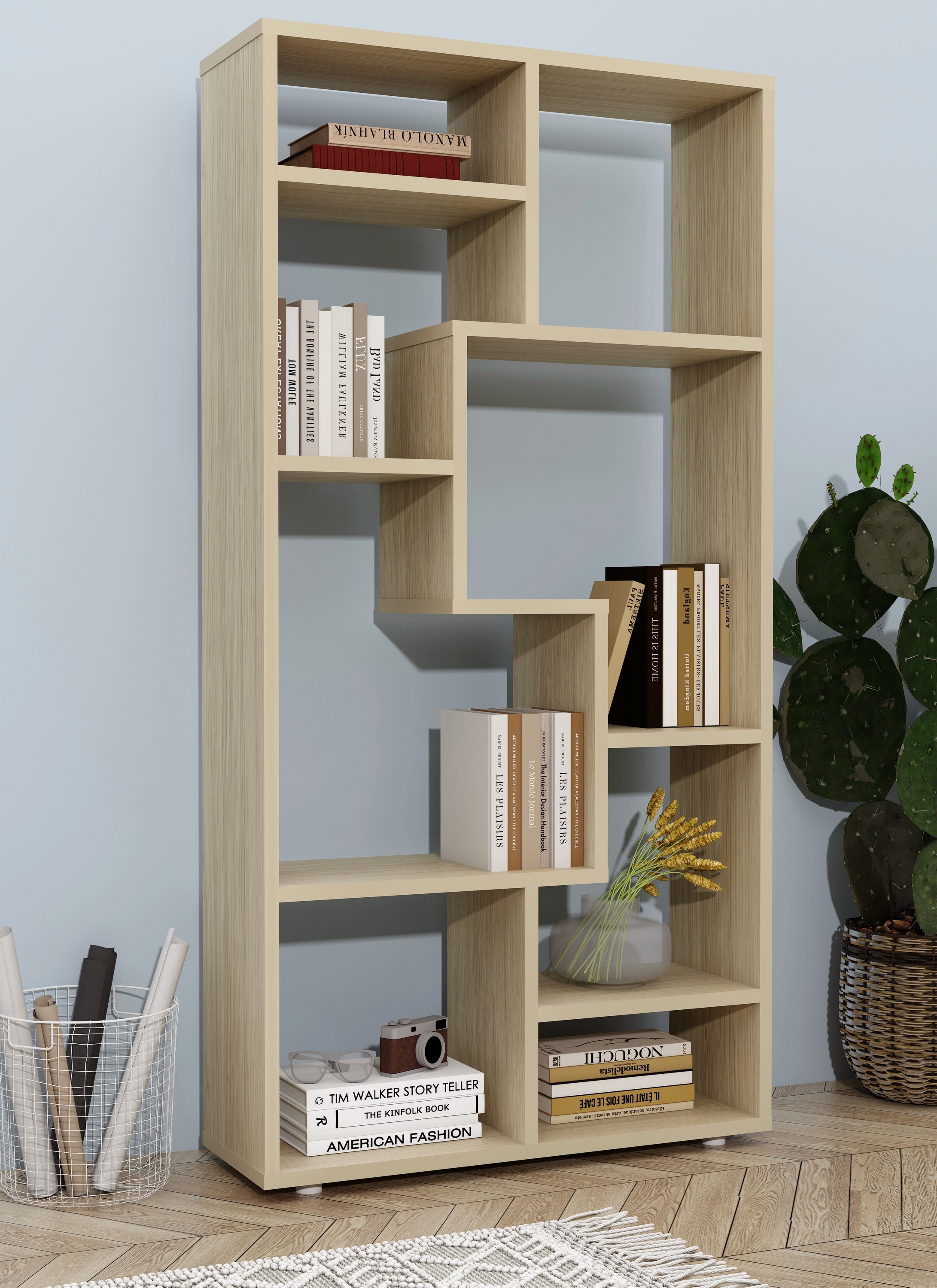 VCM Standregal »Holz Stand Regal Raumteiler Bücherregal Lanisa M«