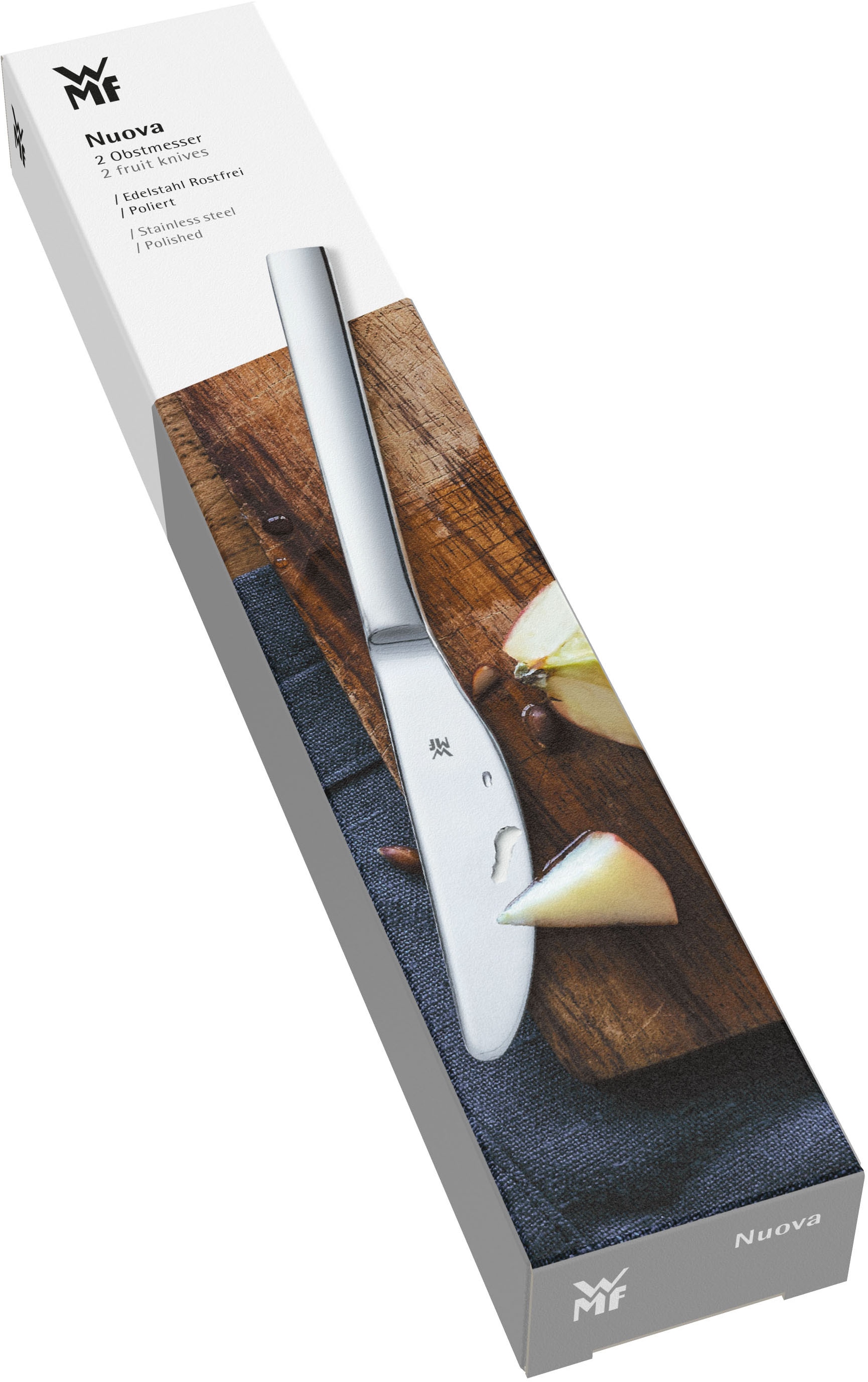 WMF Obstmesser »Nuova« für 2 Personen, 18 cm, Wellenschliff, Cromargan Edelstahl rostfrei