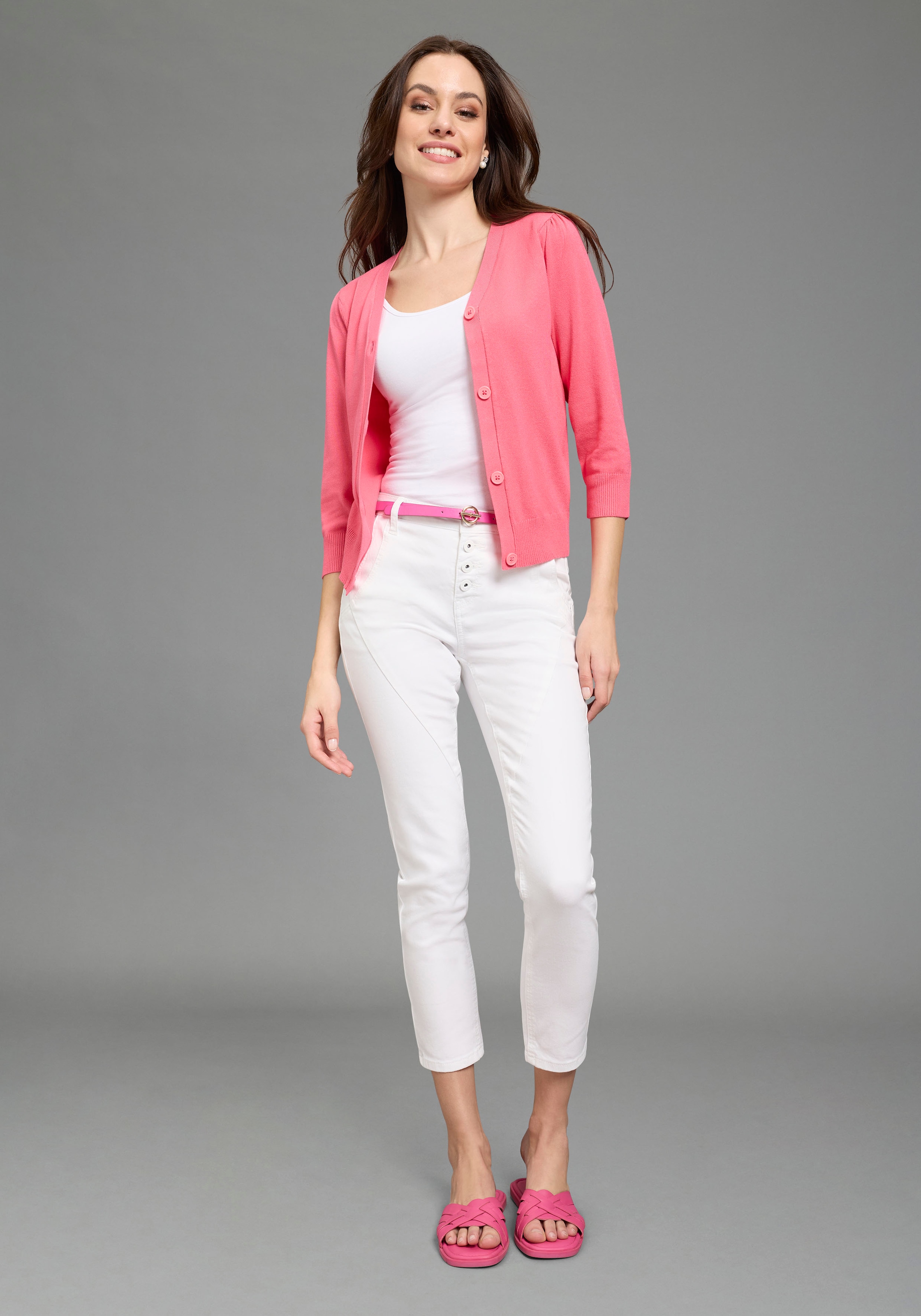 Bruno Banani 7/8-Jeans Skinny Fit, extra enger Beinverlauf, 7/8-Länge, mit Knopfleiste