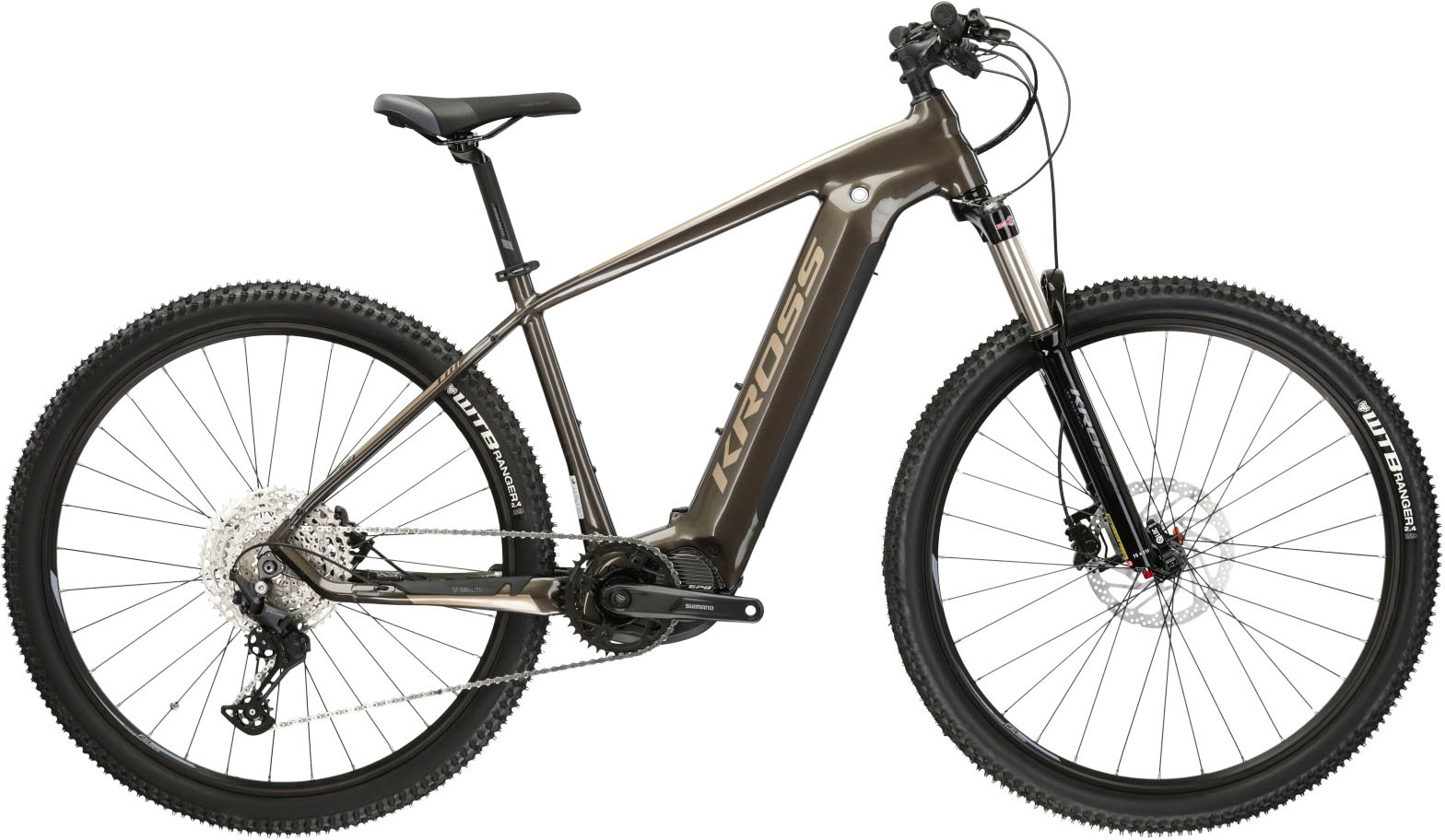 Kross »KROSS E-MTB Level Boost 2.0 29" braun« 11 Gang Shimano DEORE M5100 Schaltwerk Kettenschaltung Mittelmotor 250 W Pedelec in braun, Größe 29...