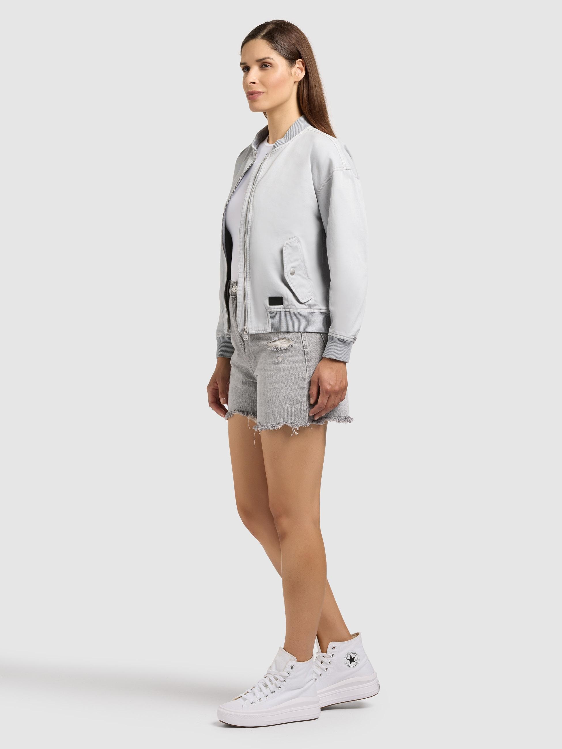 khujo Funktionsjacke »Funktionsjacke Inie« ohne Kapuze Übergangsjacke im Bomberjacken-Style