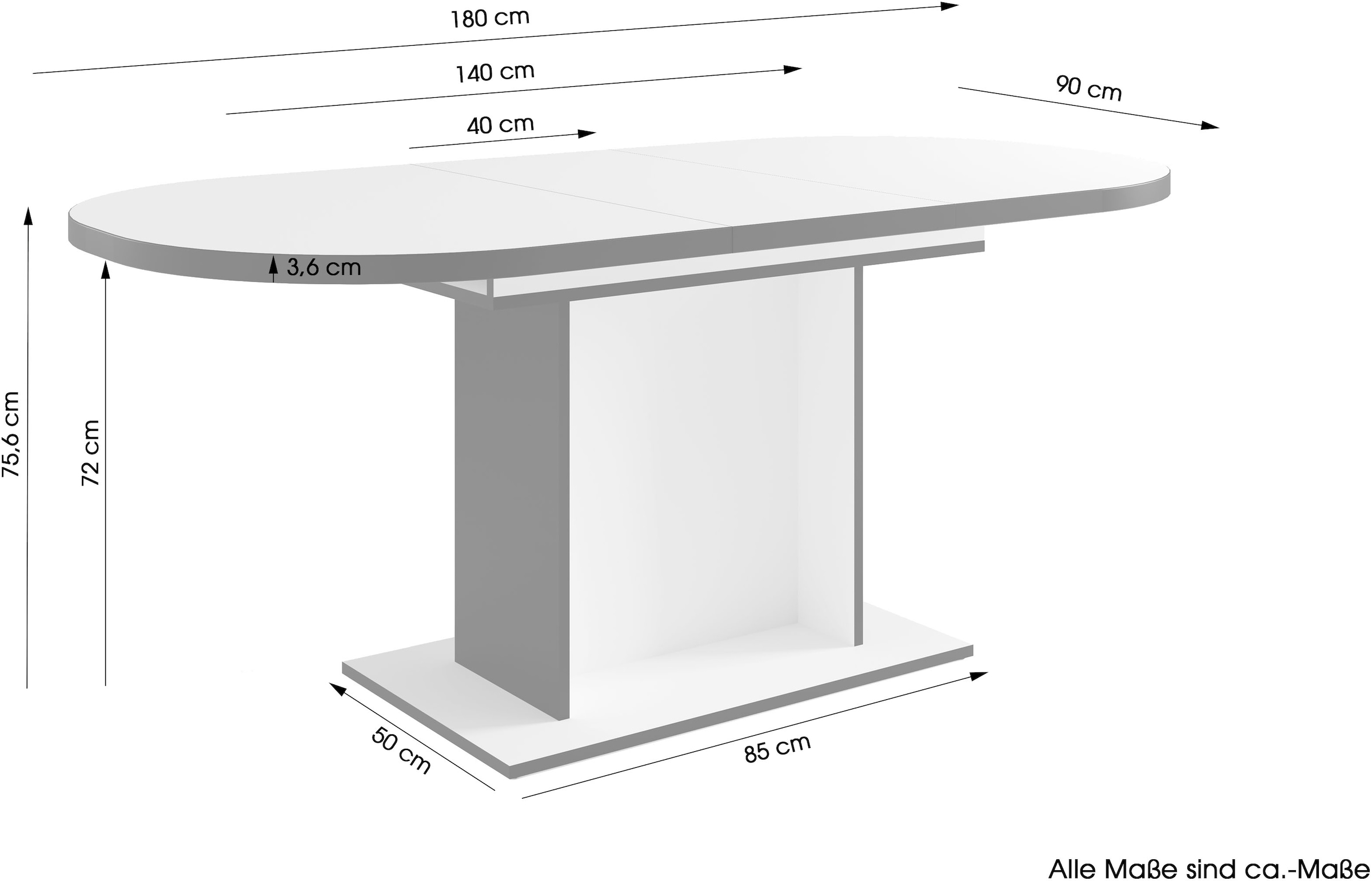 Home affaire Essgruppe »Basel, Tischgruppe mit Ausziehtisch«, (Set, 5 tlg.), BESTSELLER, Sitzgruppe, Tisch, Stühle, ovale Tischplatte, Säulentisch