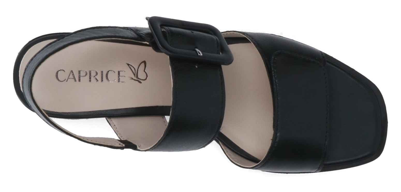 Caprice Sandalette, Blockabsatz, Riemchensandale, Businessschuh, verstellbarer Schnalle
