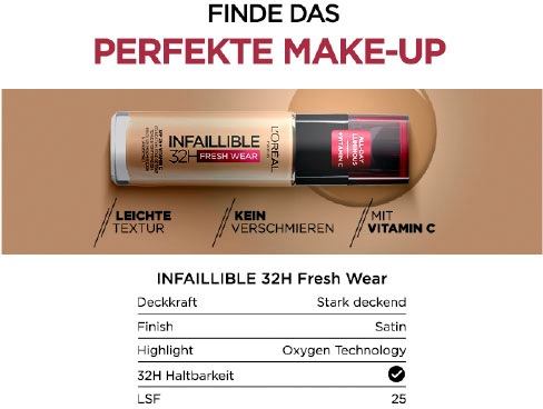 L'ORÉAL PARIS Concealer »INFAILLIBLE 24h MORE THAN CONCEALER« hohe Deckkraft, Alleskönner: Abdecken, Auffrischen, Konturieren