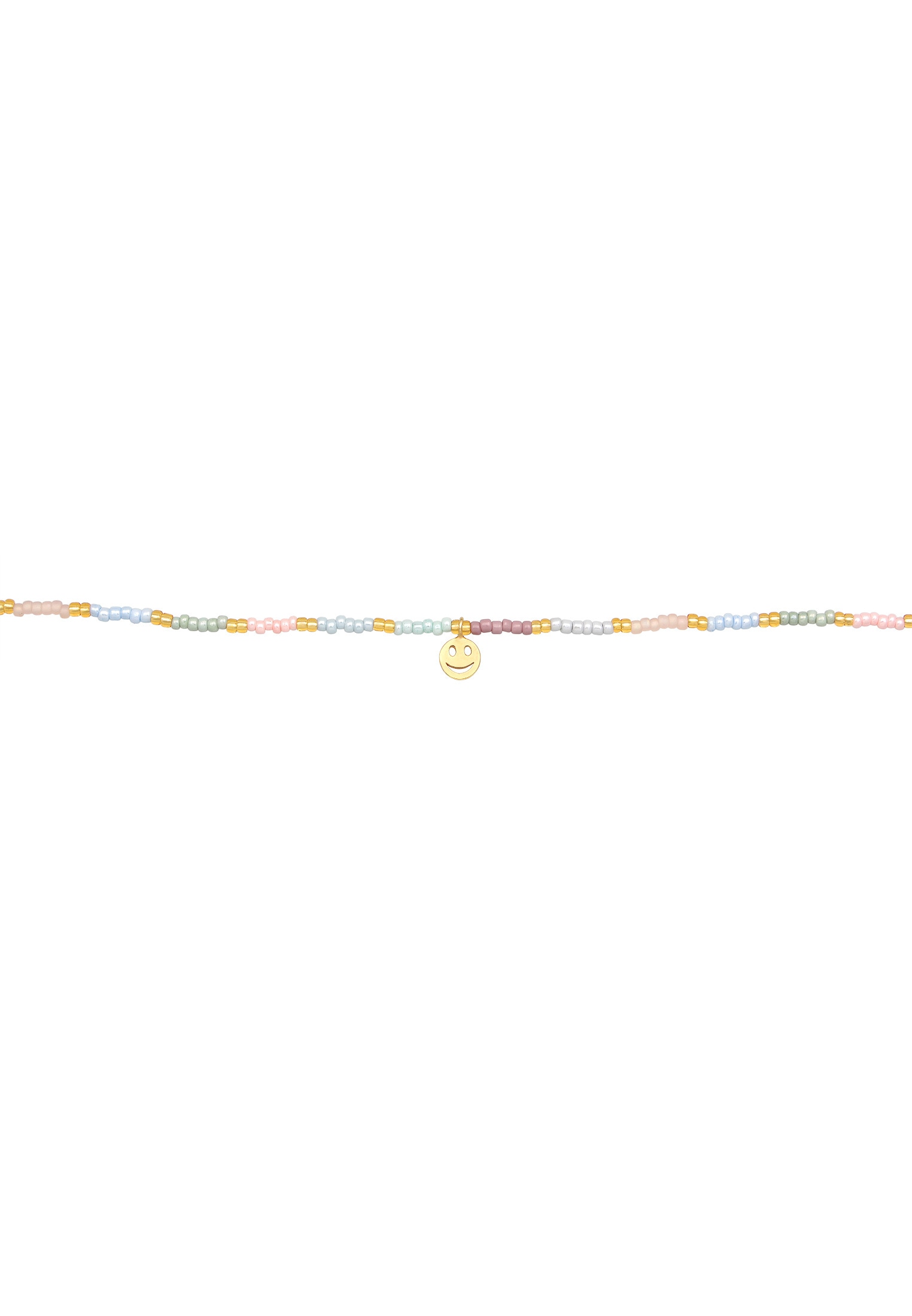 Elli Choker »Halskette Glas Silber Beads Smiling 925 Silber vergoldet«