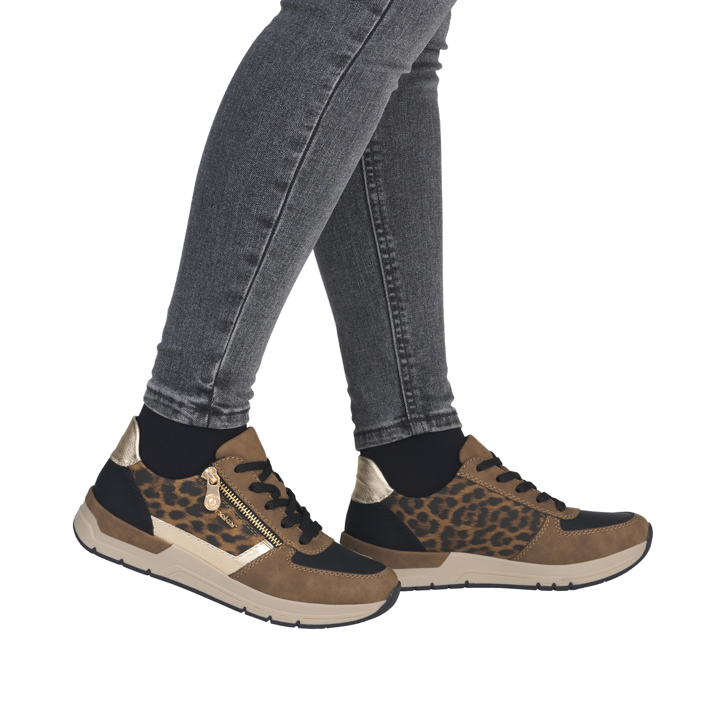Rieker Sneaker, Freizeitschuh, Schnürschuh, Halbschuh mit modischen Akzenten