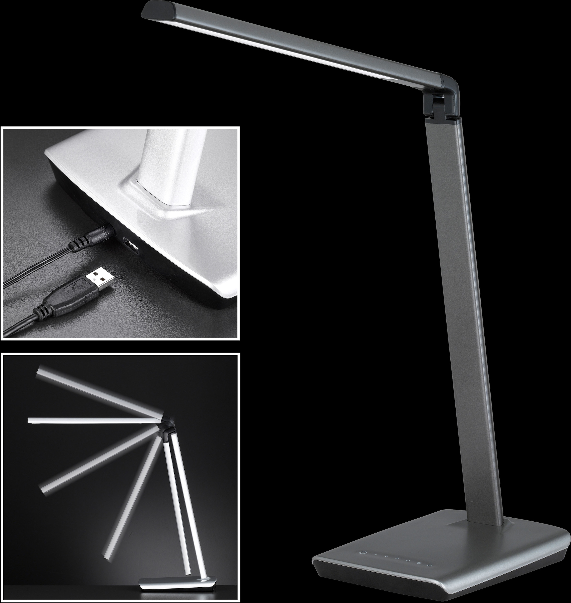 FISCHER & HONSEL LED Schreibtischlampe »Bright«, 1 flammig, Leuchtmittel LED-Modul | LED fest integriert