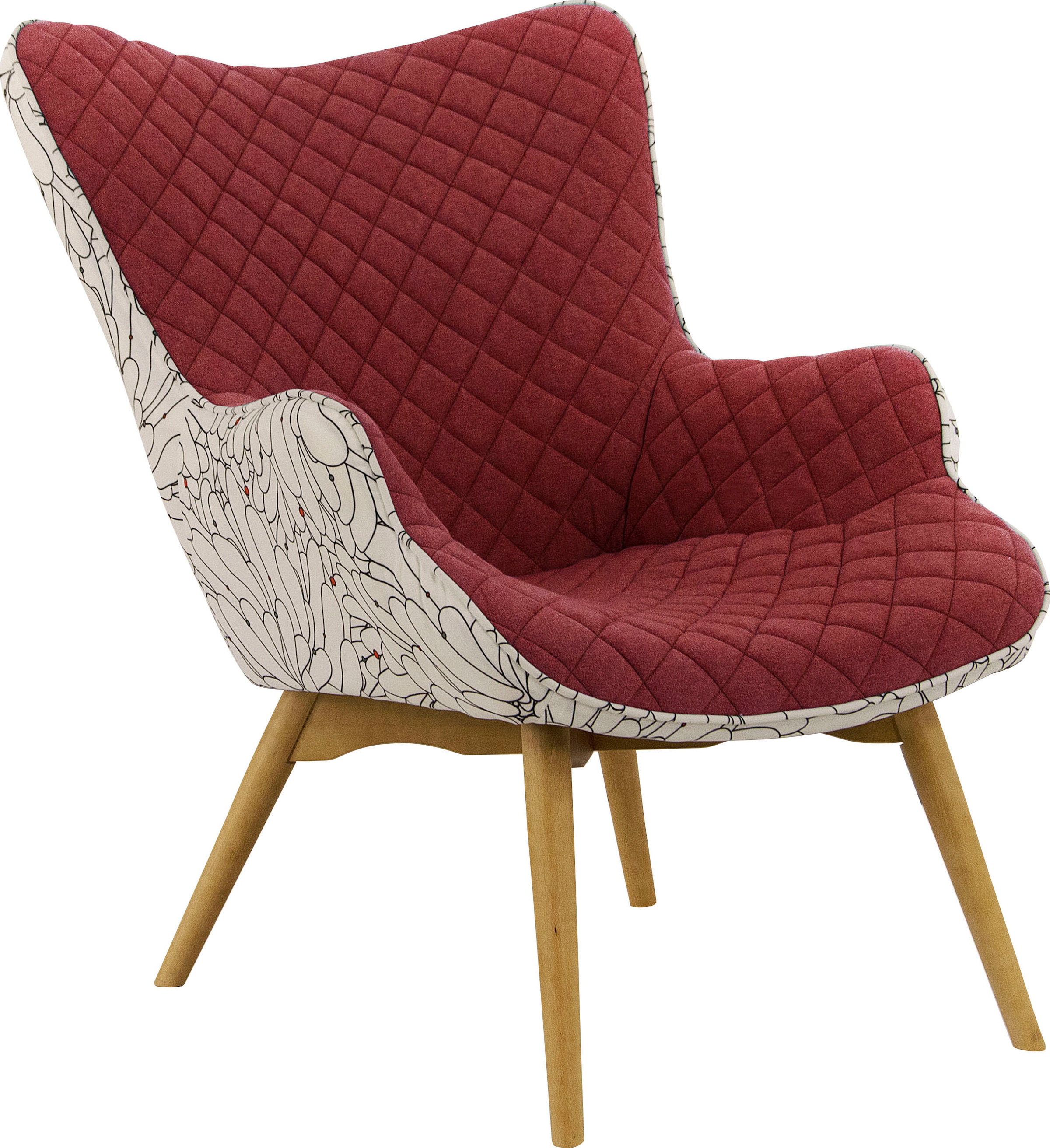 Home affaire Sessel »Duke Print« Karoprägung im Sitzbereich und Dekostoff auf der Rückseite