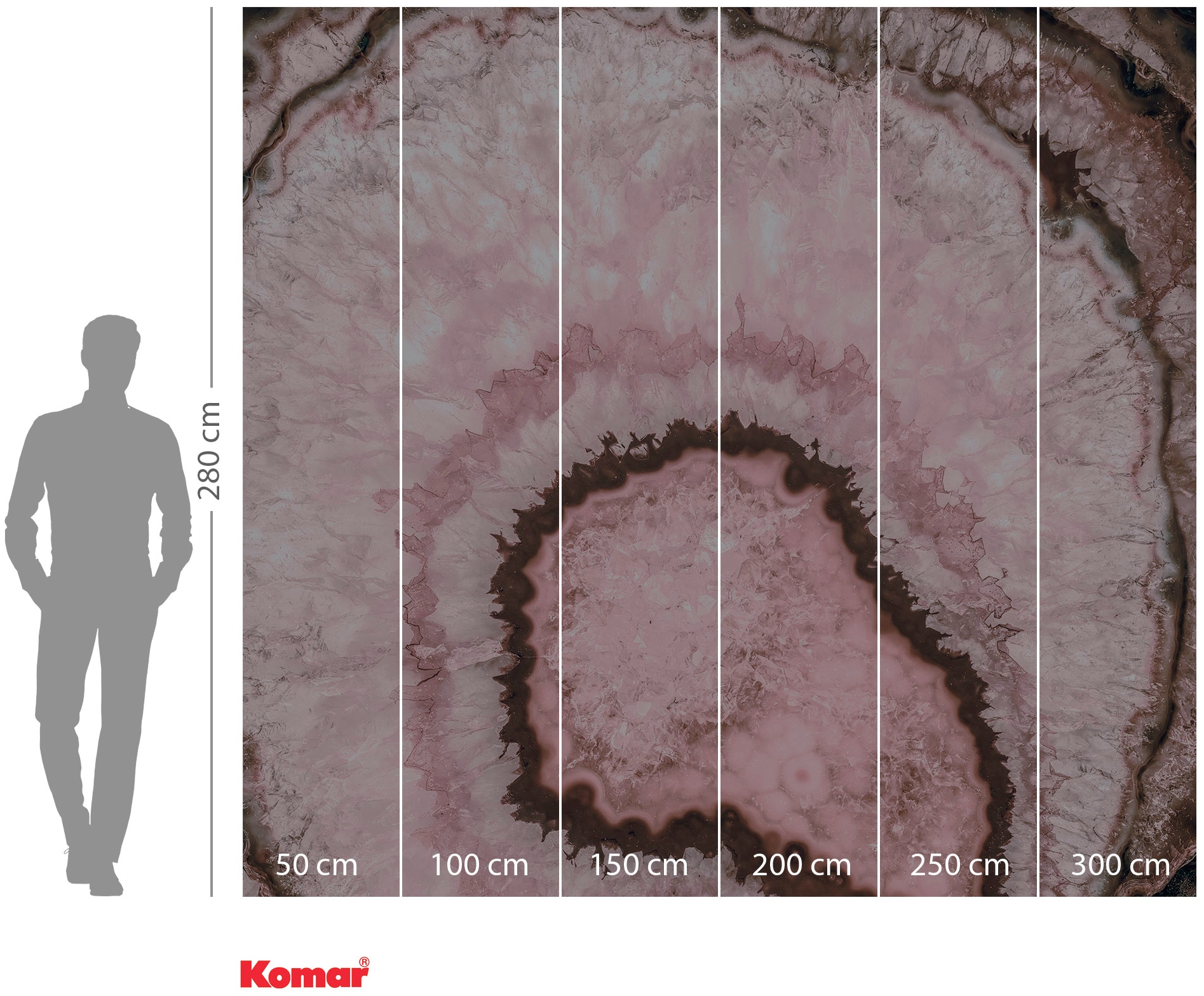 Komar Vliestapete »Digitaldruck Vlies - Geode - Größe 300 x 280 cm«, bedruckt, Wohnzimmer, Schlafzimmer