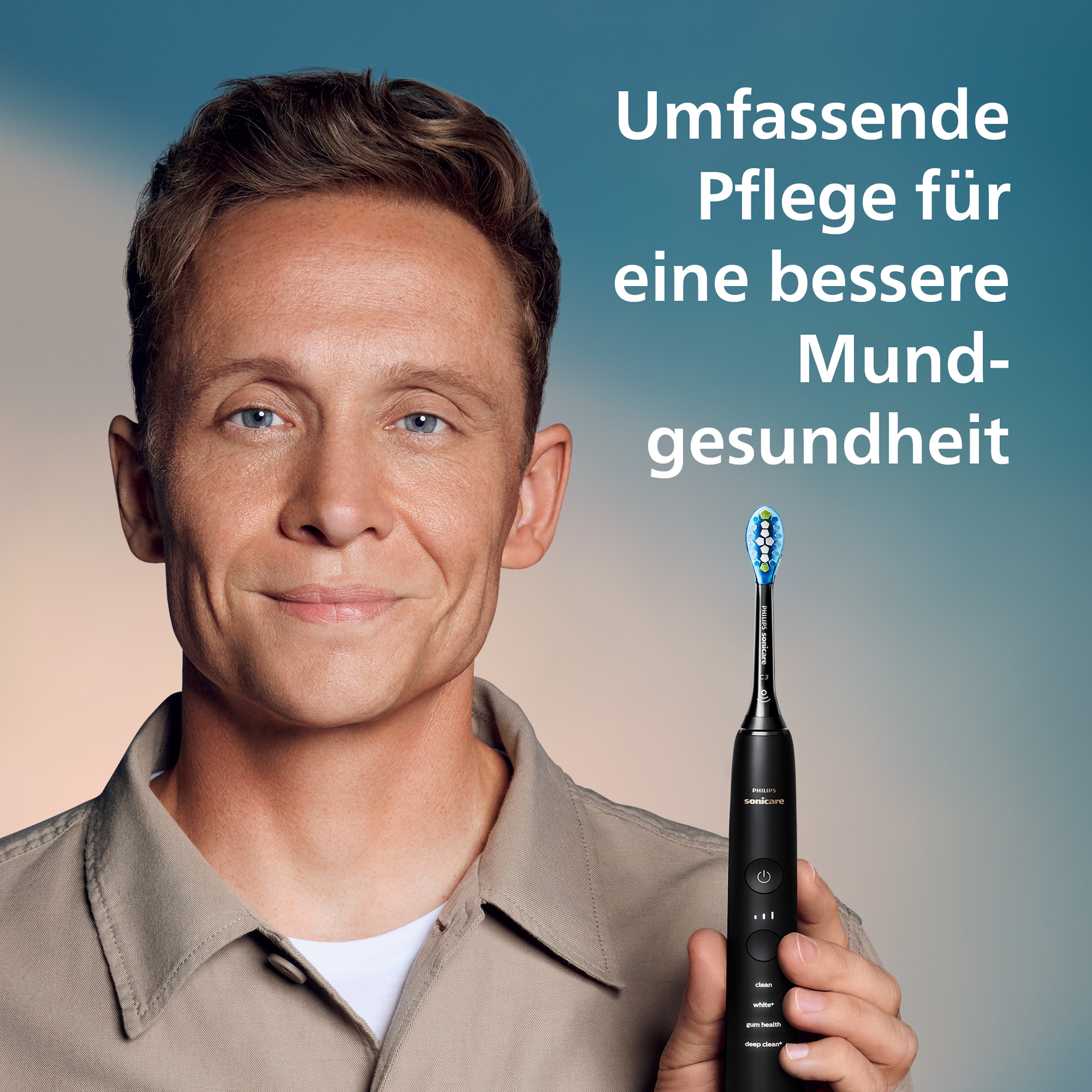 Philips Sonicare »DiamondClean 9400, HX9917« 2 Stk. Aufsteckbürsten mit integriertem Drücksensor, 4 Putzprogramme und 3 Intensitätsstufen