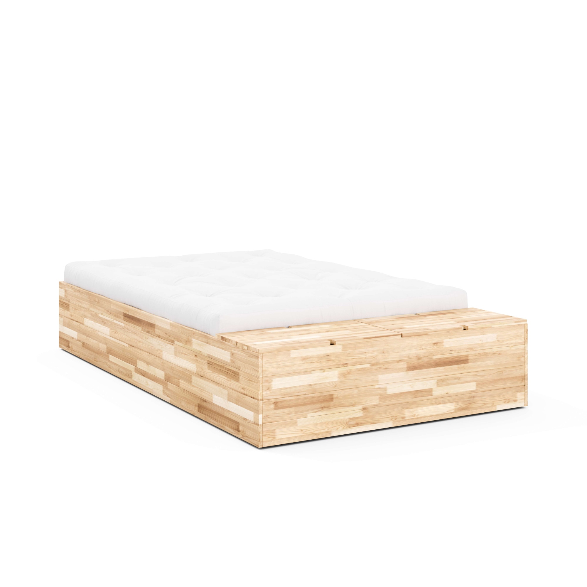 Karup Design Bettgestell »Basement Bed, Stauraumbett, Bett optional mit oder ohne Sitzbank«, Bett mit integriertem Stauraum, inkl Lattenrost, FSC®zertifiert