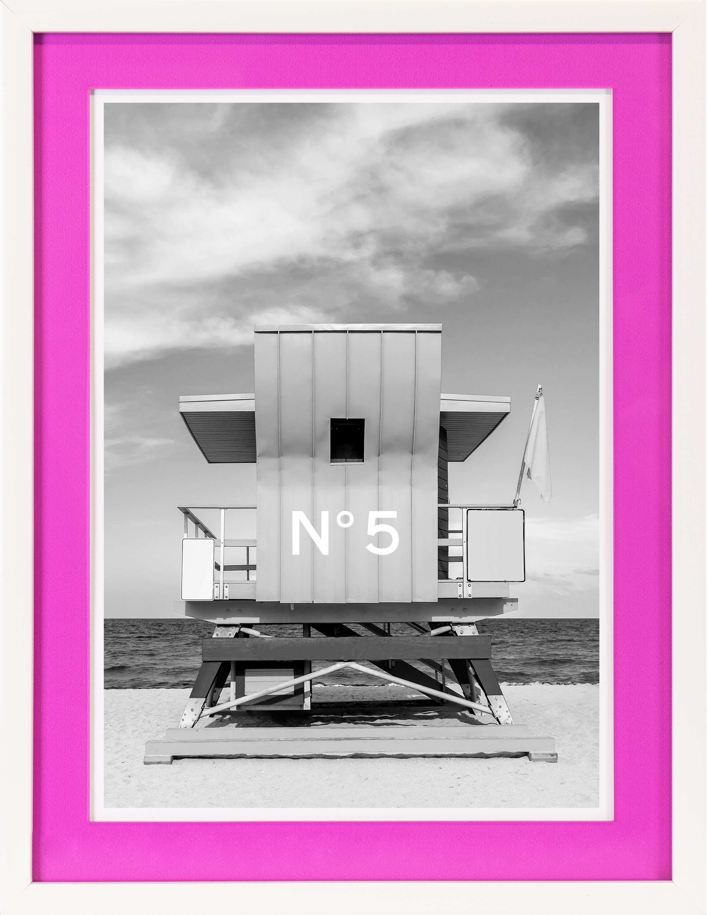queence Bild mit Rahmen »Strand, Amerika, Malibu«, Amerika-Bilder von Amerika-Landschaft-Meer-Schwarz-Weiß-Meer Bilder, (1 St.), Poster mit buntem Acrylglas Passepartout