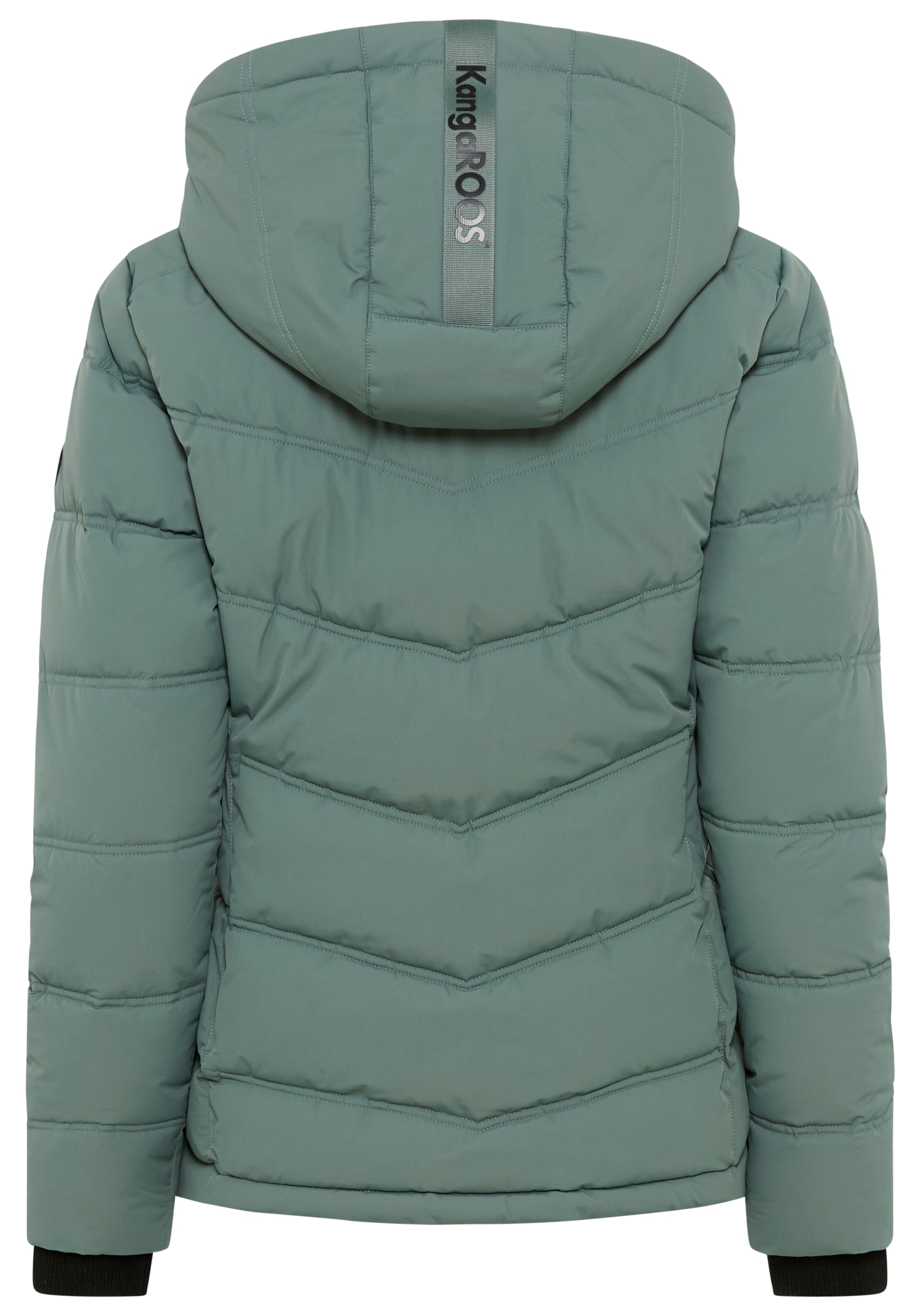 KangaROOS Winterjacke, mit Kapuze, mit Kapuze und Kordelzug, Reißverschlusstaschen und Innentasche