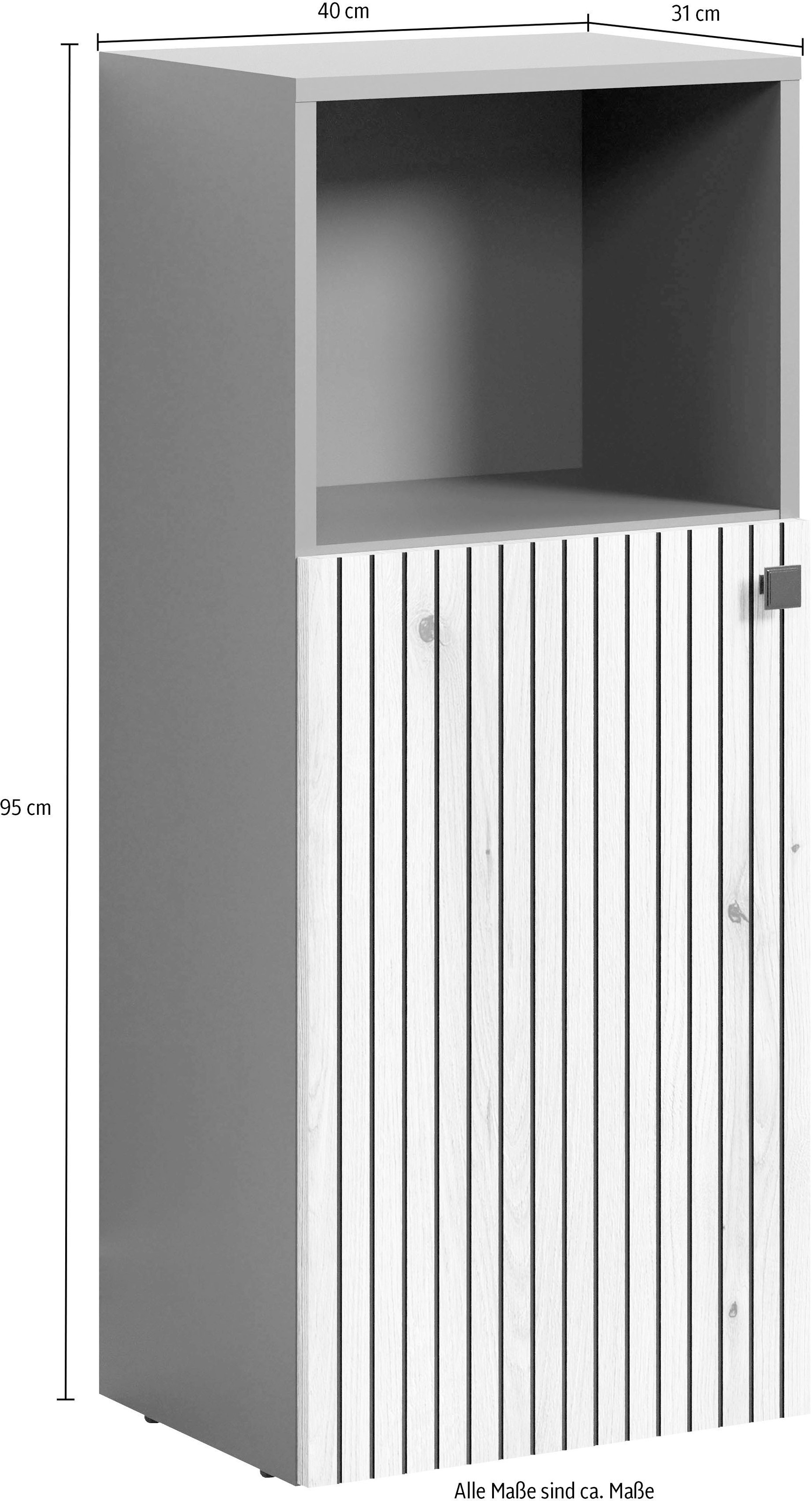 welltime Unterschrank »Amrum« Standschrank mit 1 Tür & 1 Fach - (B/T/H) 40/31/95 cm