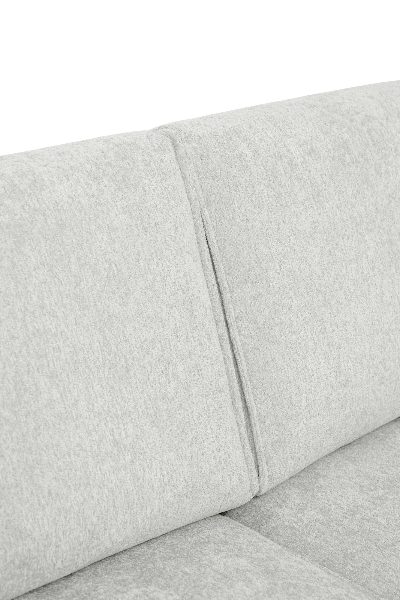 Places of Style Wohnlandschaft »XXL Sofa Oland, Struktur, Flachgewebe, Luxus-Microfaser, Boucle«, U-Form, 345 cm, Wellenunterfederung, Skandi-Design, Metallfüße