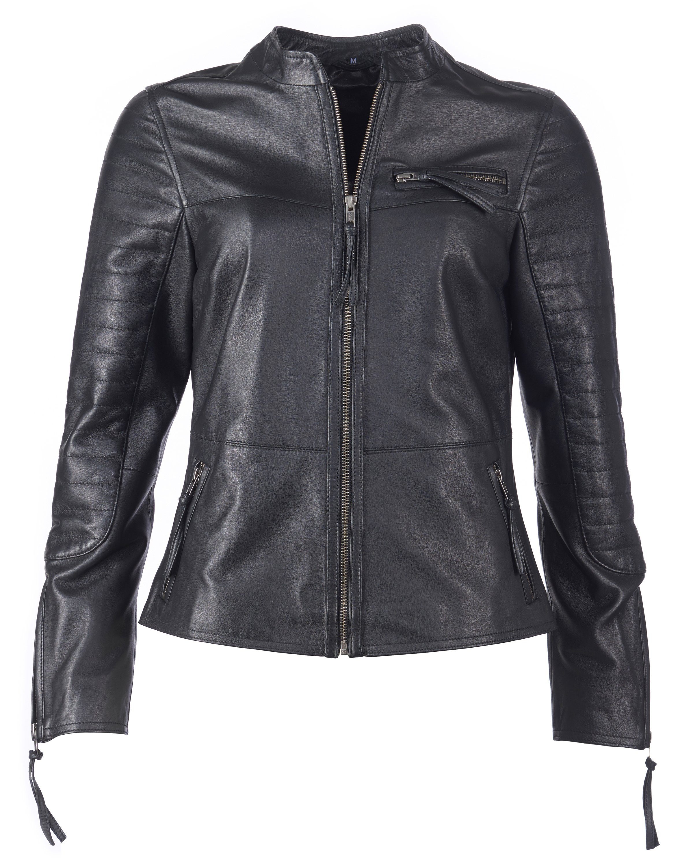JCC Outdoorjacke »DI-002«, Lederjacke im trendigem Bikerstil