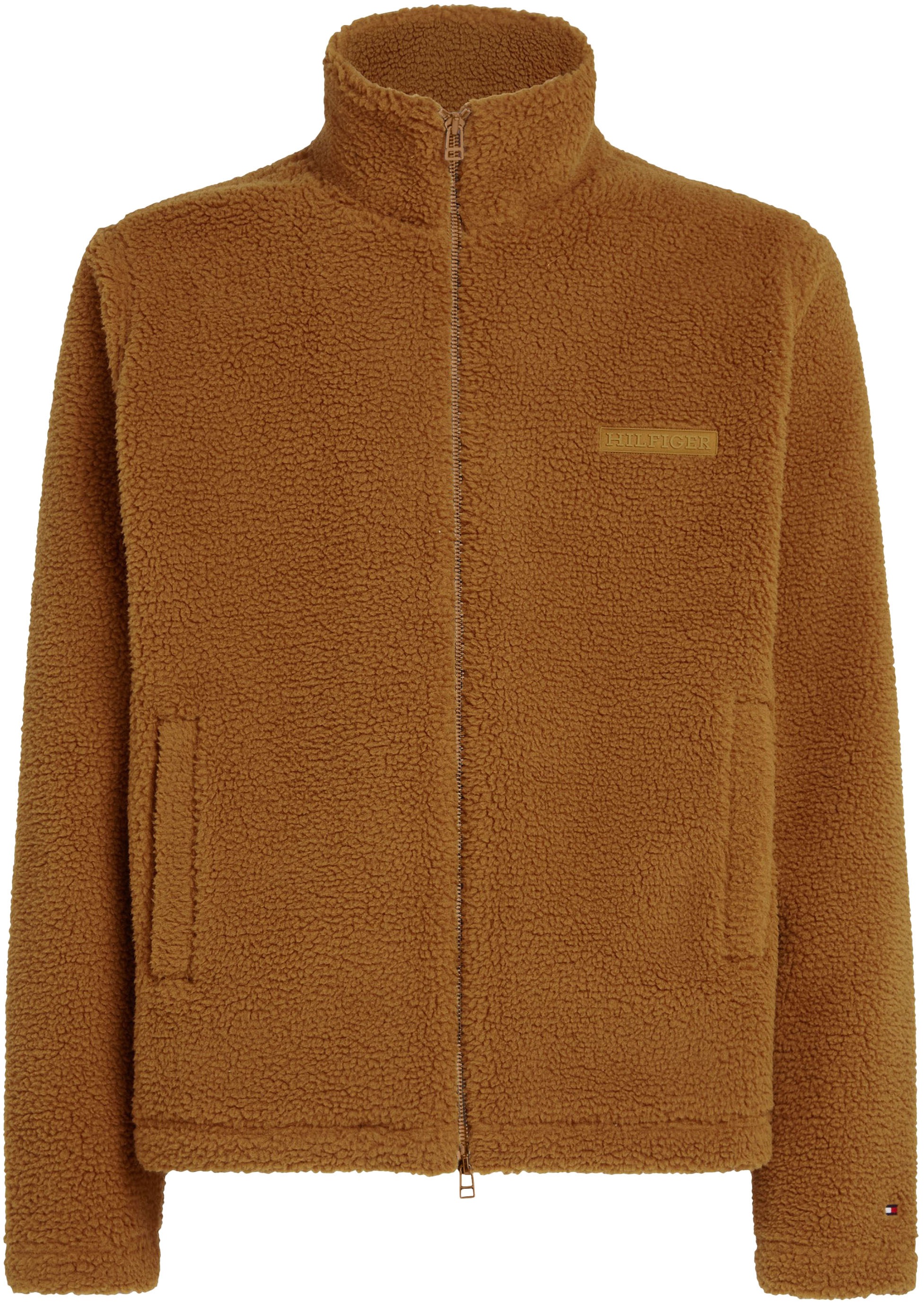 Tommy Hilfiger Sweatjacke »MONOTYPE TEXTURED FLEECE ZT«, aus strukturiertem Teddy-Fleece
