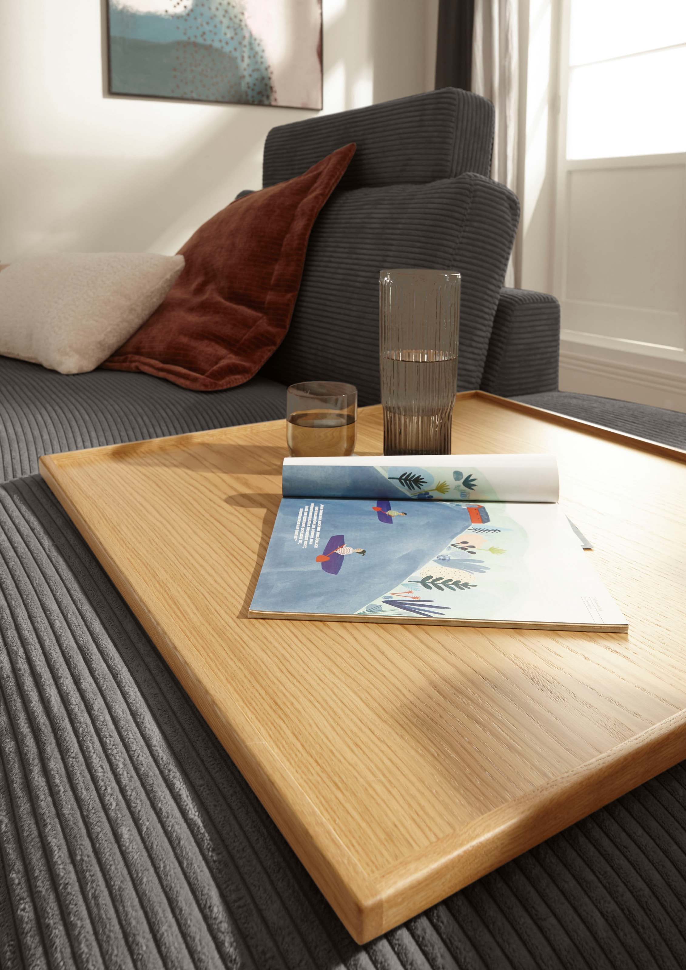 Musterring Wohnlandschaft »Lucia U-Form« Cord-Bezug, inklusive Kopfstütze, Gesamtbreite 524 cm