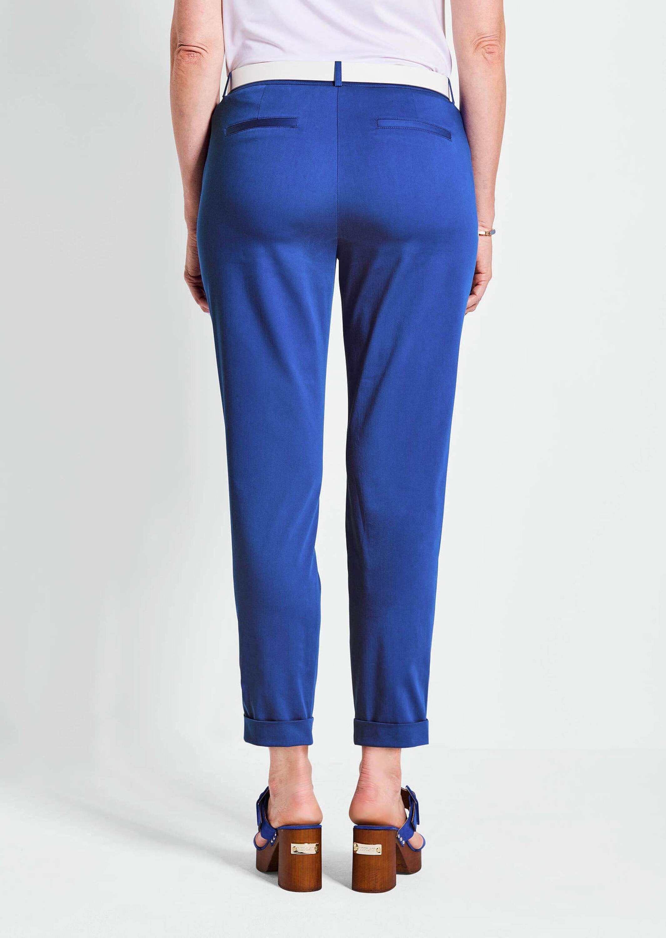 GOLDNER Stoffhose »Kurzgröße Elegante Hose LOUISA mit Glanz«