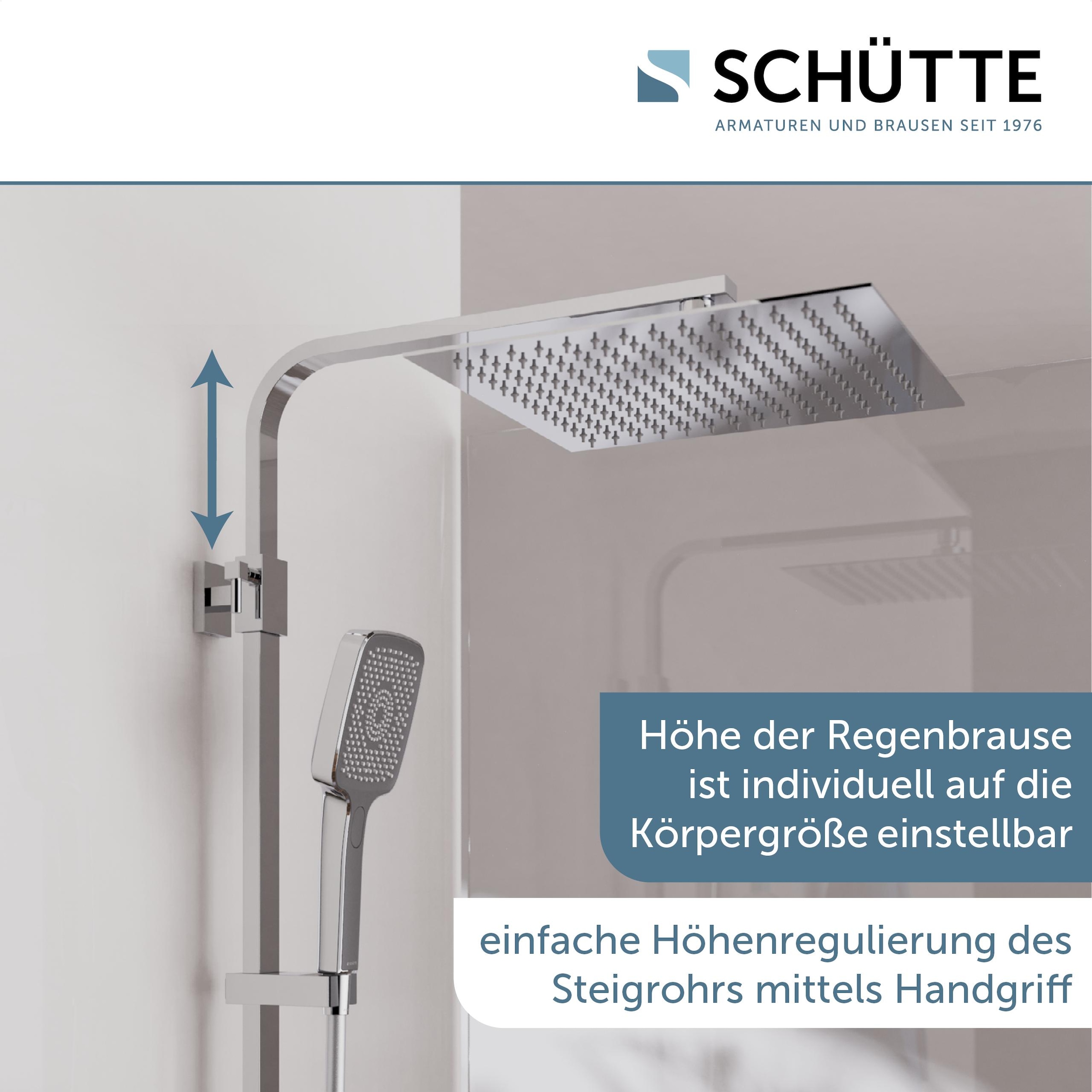 Schütte Brausegarnitur »OCEAN« Sicherheitssperre, höhenverstellb., inkl. Glasablage, Antikalk