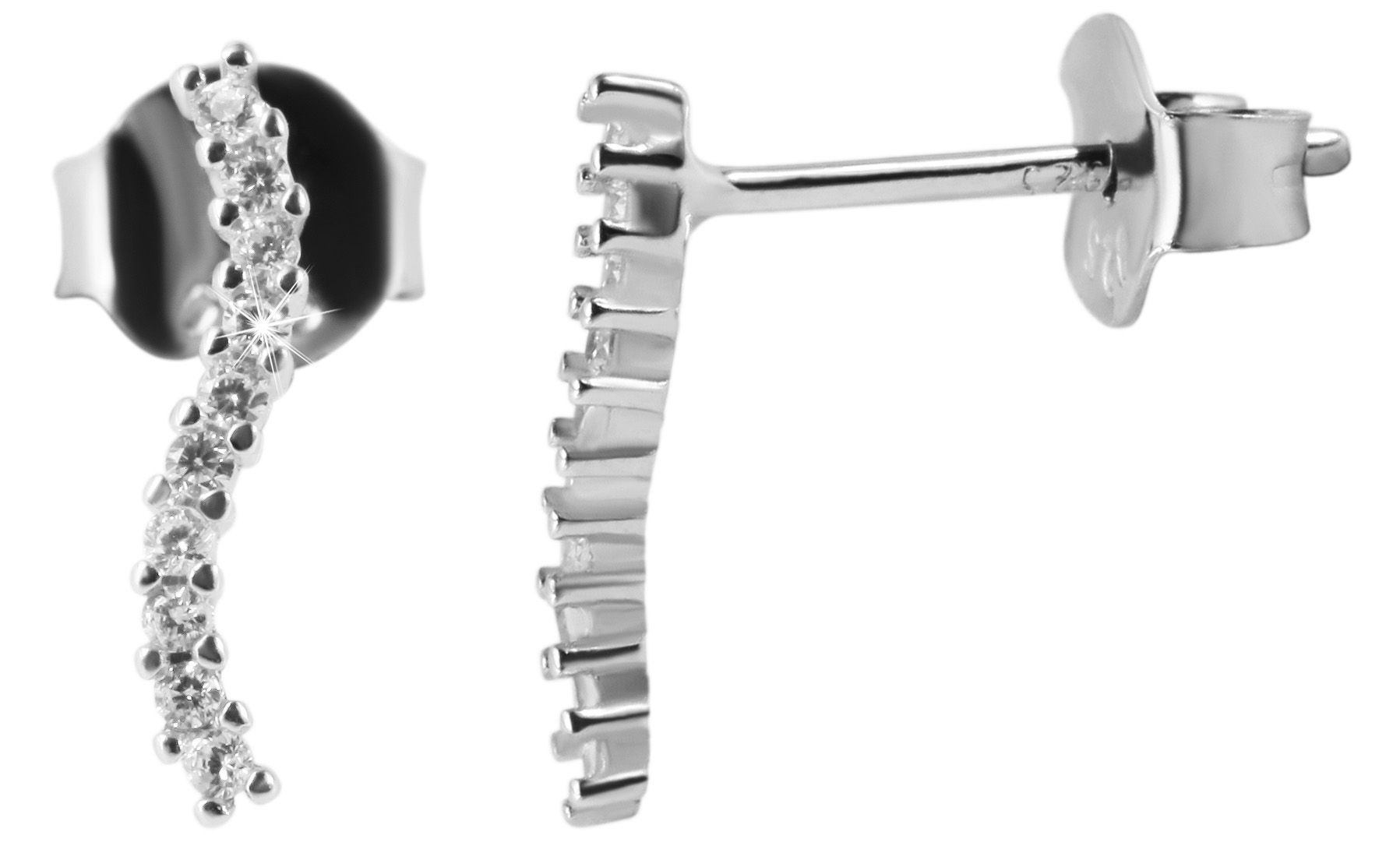 Adelia´s Paar Ohrstecker »Damen Ohrringe ¿ Ohrstecker aus 925 Silber mit Zirkonia«