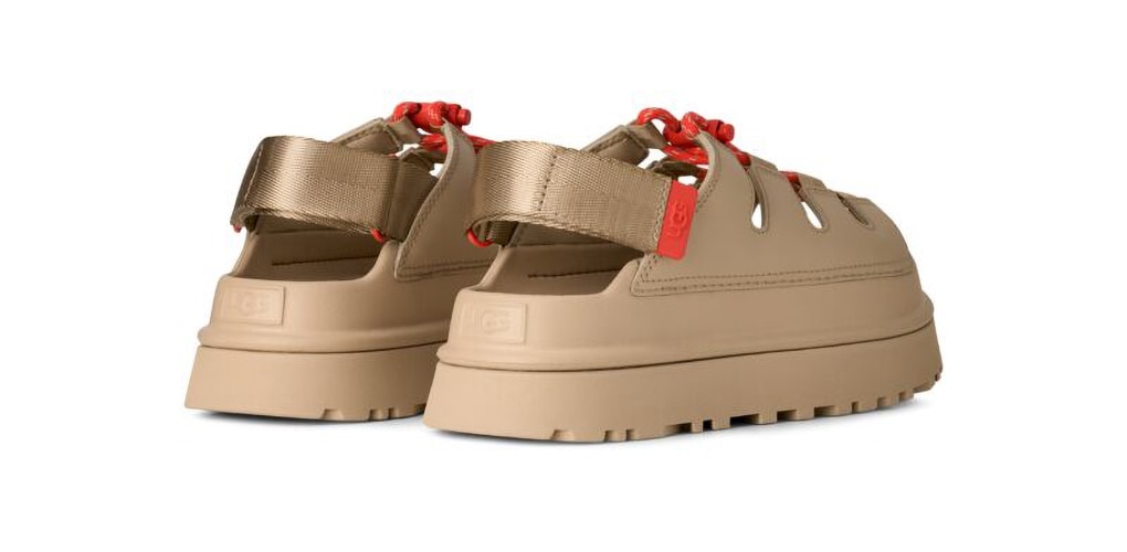 UGG Plateausandale »GOLDENGLOW TOGGLE SANDAL«  Plateau, Klettschuh, Riemchensandale mit Kontrast-Details