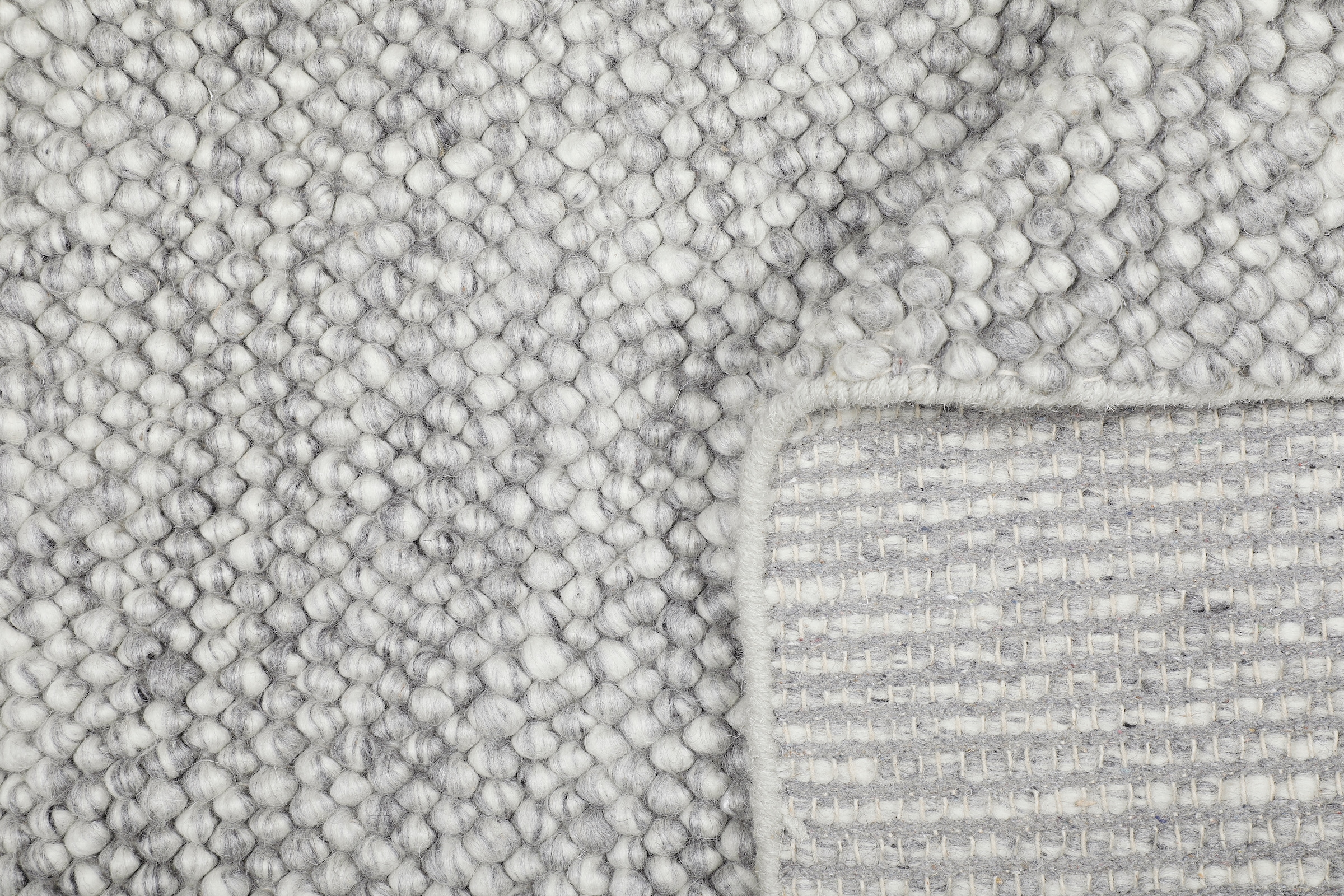 OTTO home Wollteppich »Wolly, Wolle« rechteckig 14 mm Höhe handgewebt, Handweb Teppiche, Wohnzimmer, Schlafzimmer, Esszimmer