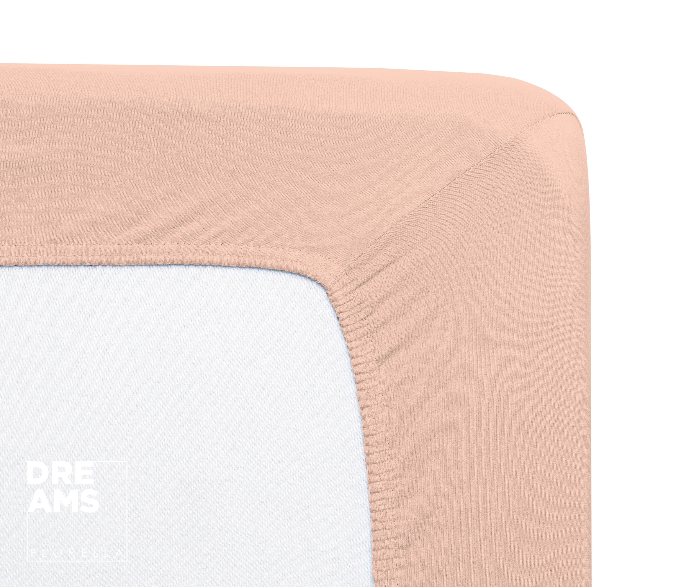 Florella Spannbettlaken »Avance Fein Jersey, mit Rundum-Gummi, 100 % Baumwolle«, für Matratzenhöhe bis 25 cm geeignet