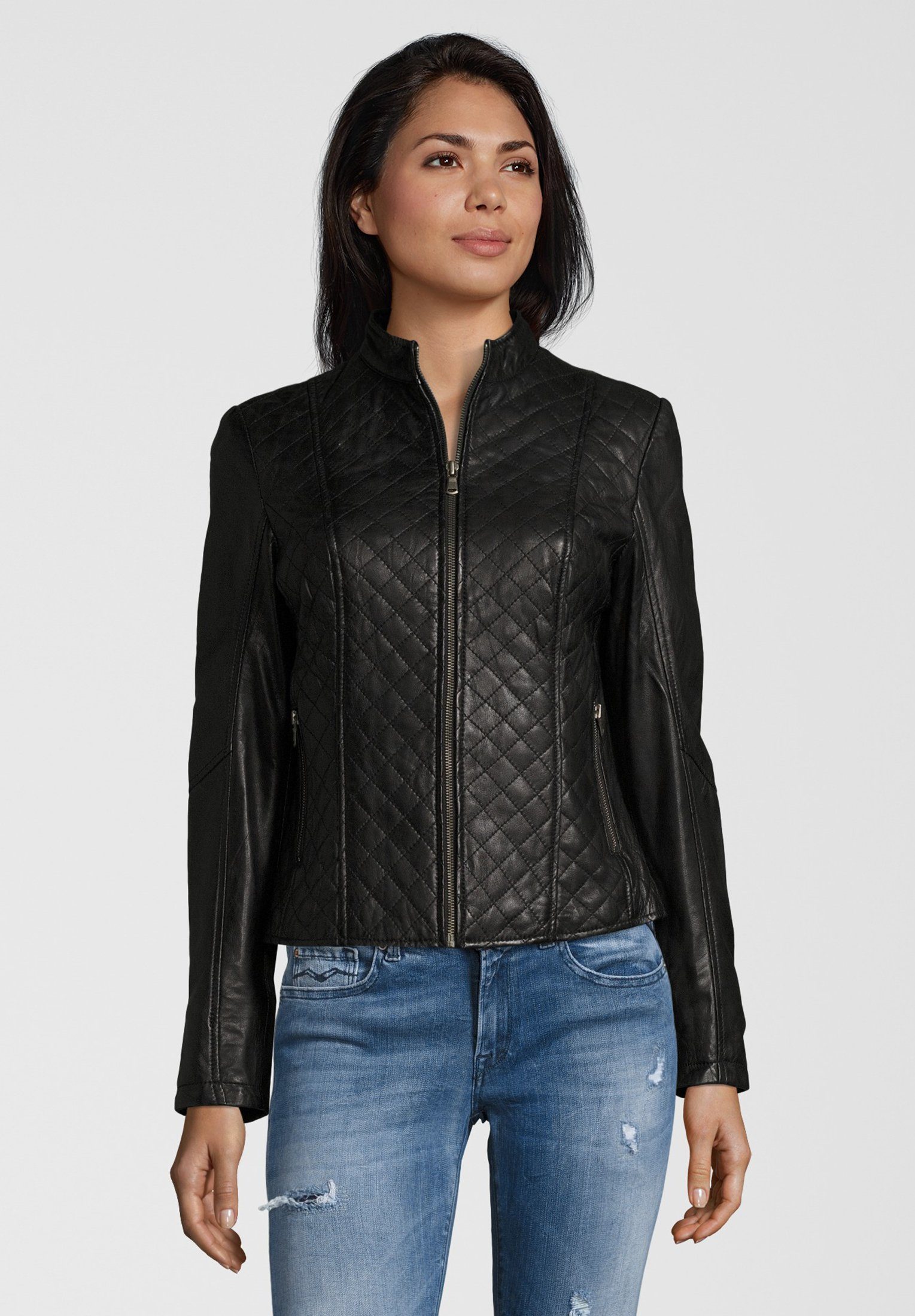 7eleven Lederjacke »LUISE«, Paspel