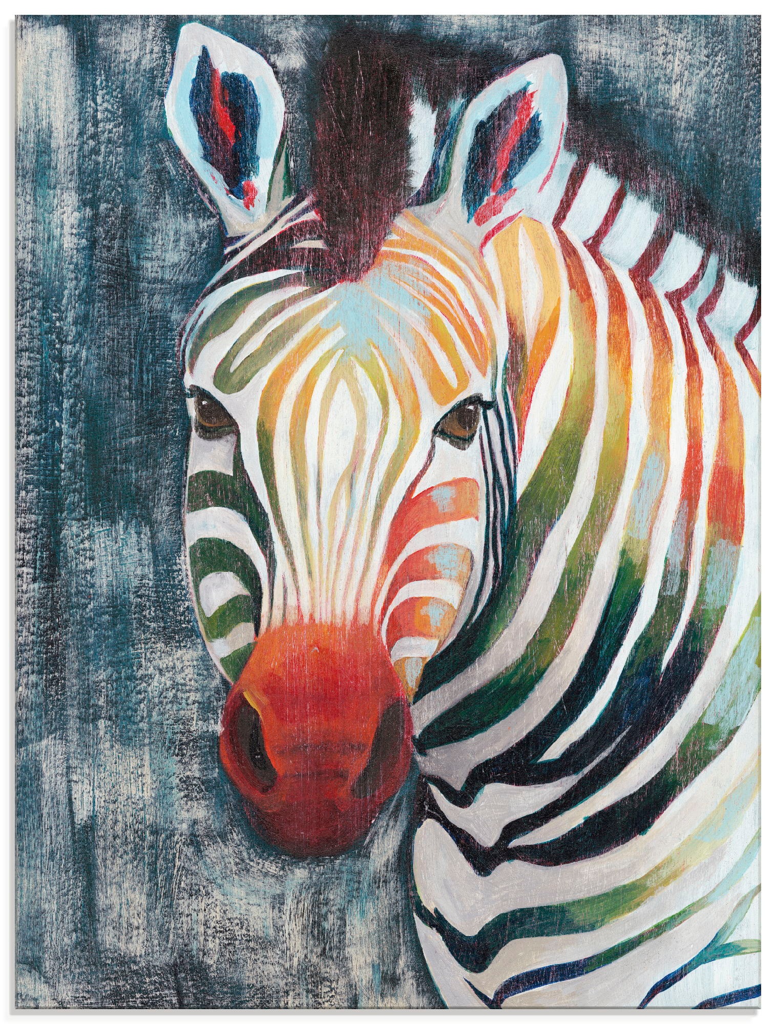 Artland Glasbild »Prisma Zebra II«, Wildtiere, (1 St.)