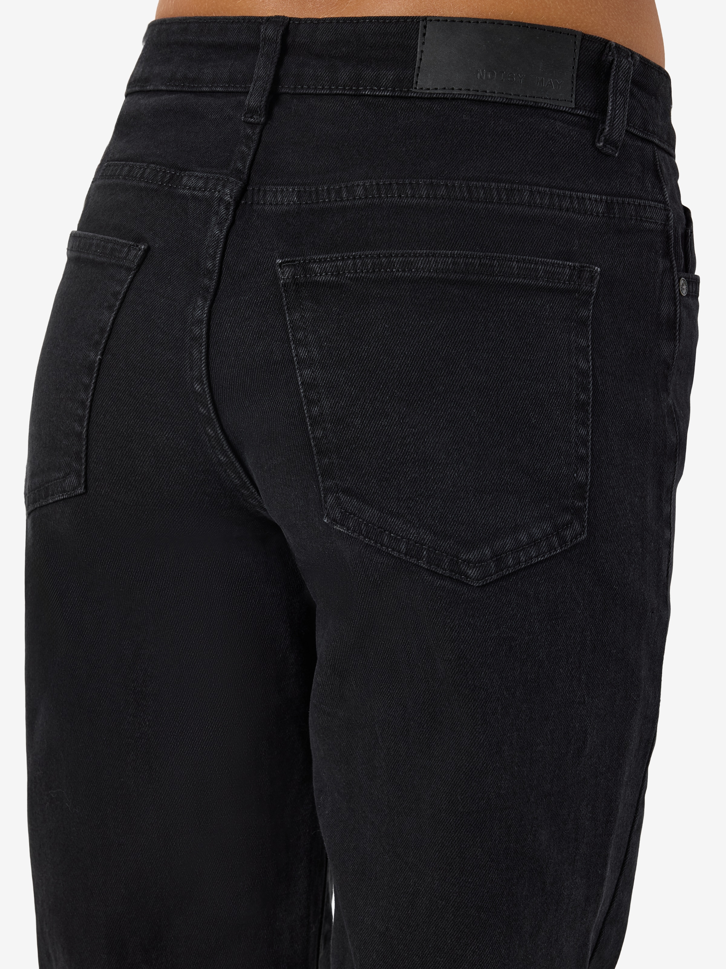 Noisy may Straight-Jeans »NMYOLANDA NW WIDE JEANS BLACK NOOS« extra lang