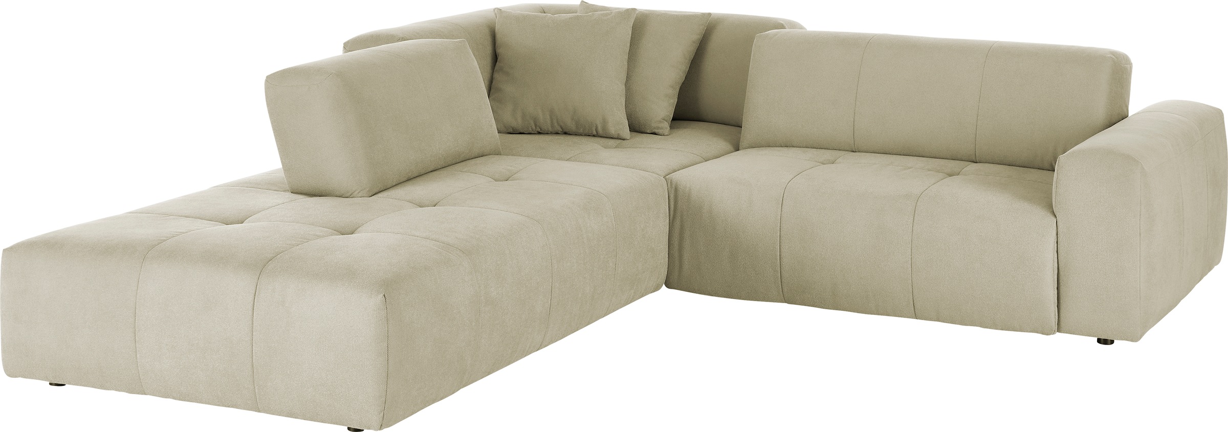 3C Candy Ecksofa »Yoshy Komfortsofa, bequem und modern, hochwertige Verarbeitungsdetails«, Zwei verschiedene Sitztiefen durch verstellbare Rückenlehne, L-Form