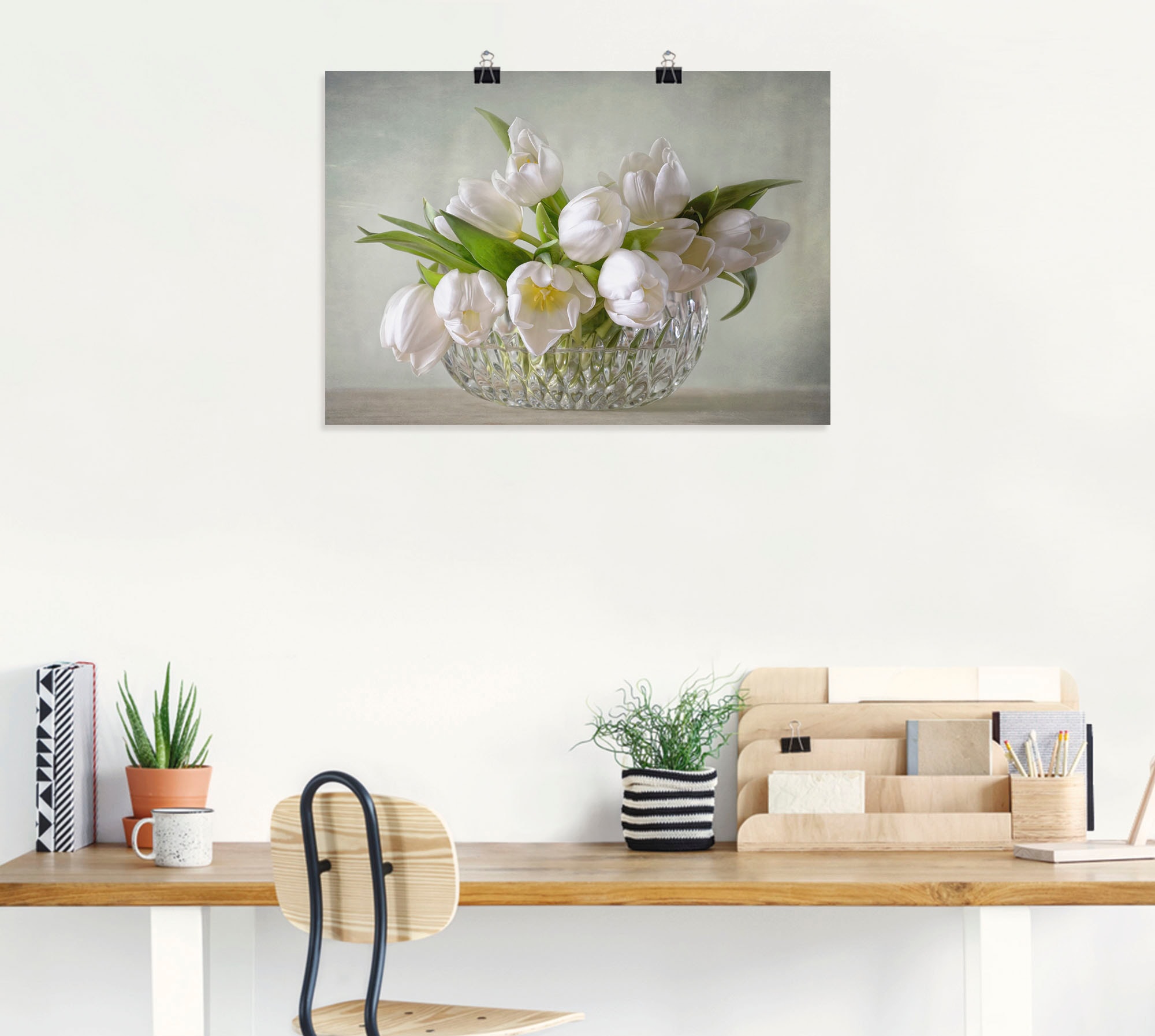 Artland Wandbild »Weiße Tulpen«, Blumen, (1 St.), als Leinwandbild, Poster, Wandaufkleber in verschied. Größen