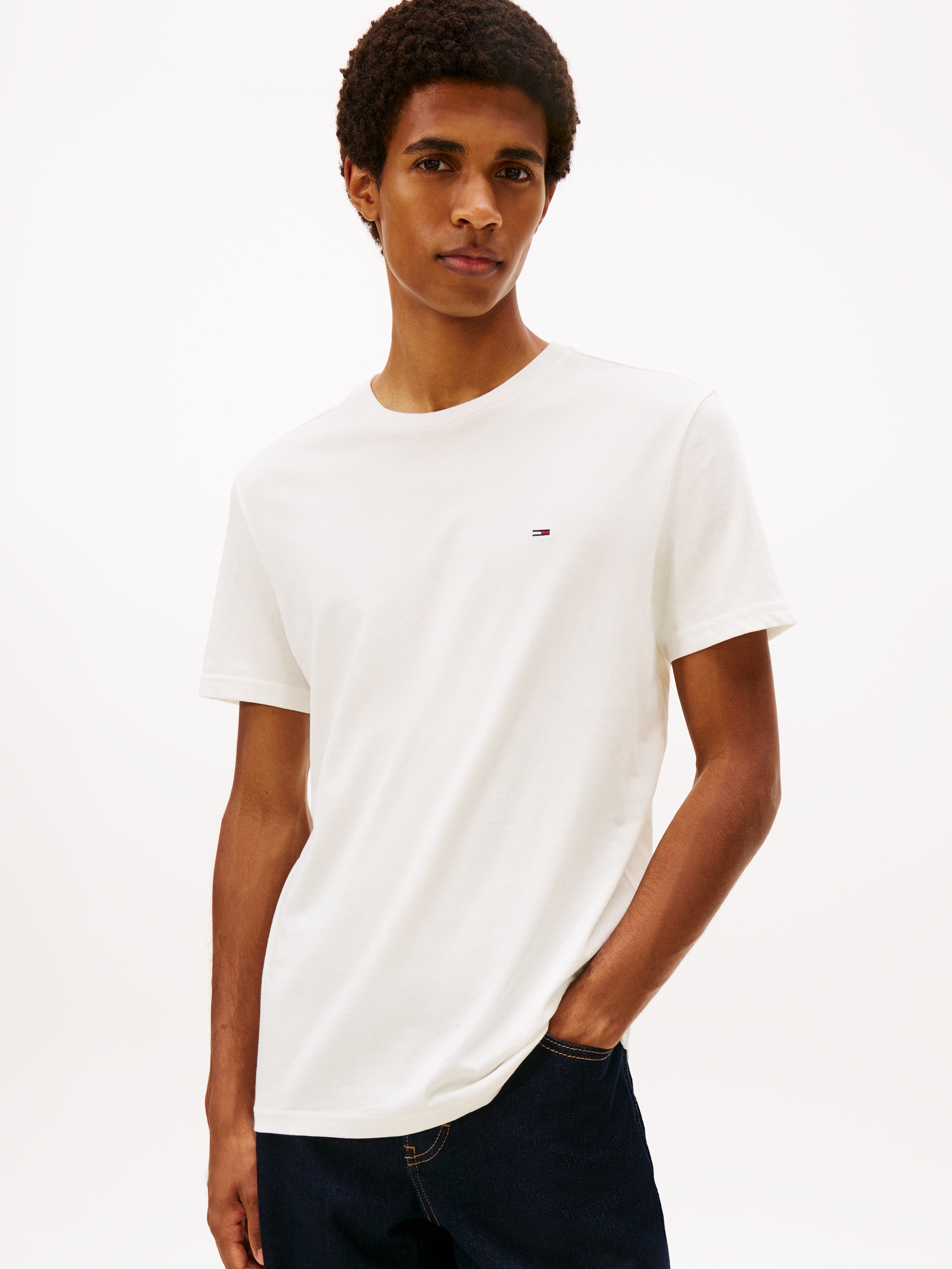 Tommy Jeans T-Shirt »TJM EXTRA SLIM 3 PACK« Packung, 3 Mit Rundhalsausschnitt