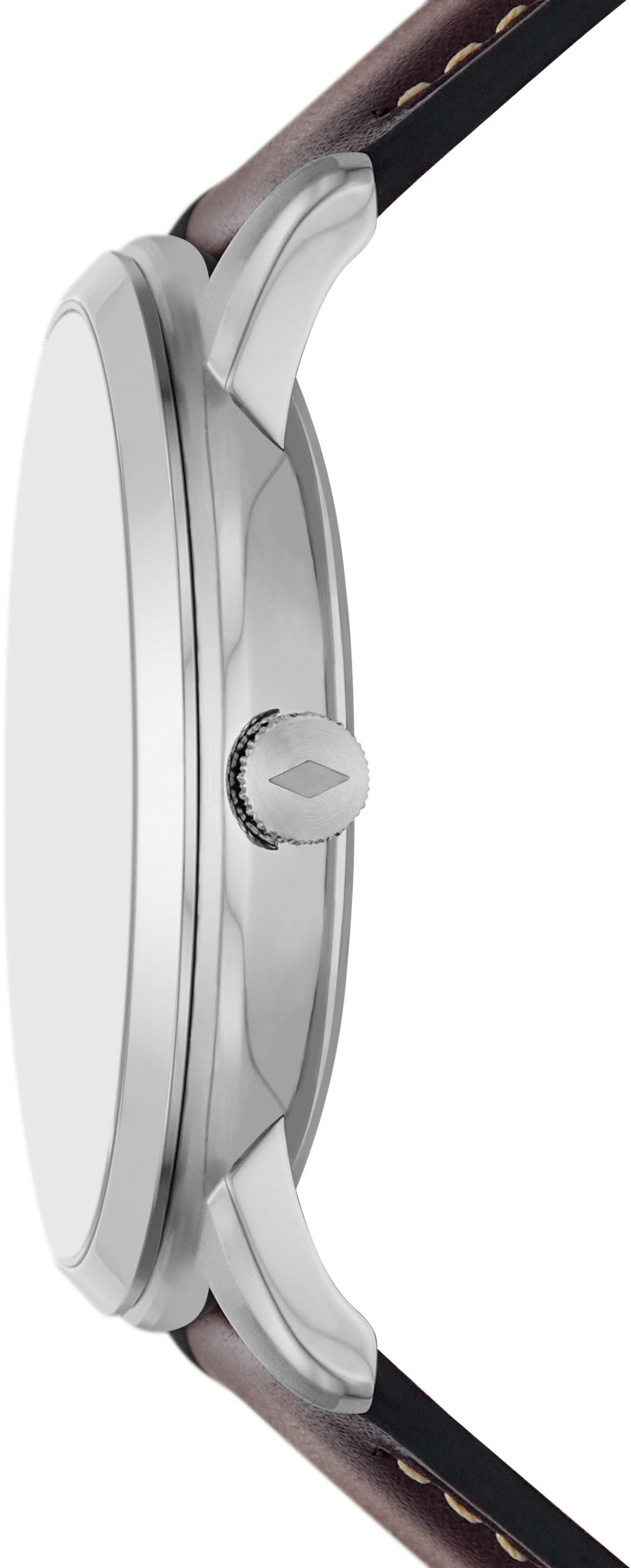 Fossil Multifunktionsuhr »NEUTRA MINIMALIST«, Quarzuhr, Armbanduhr, Herrenuhr, Damenuhr, Mondphase, Lederarmband