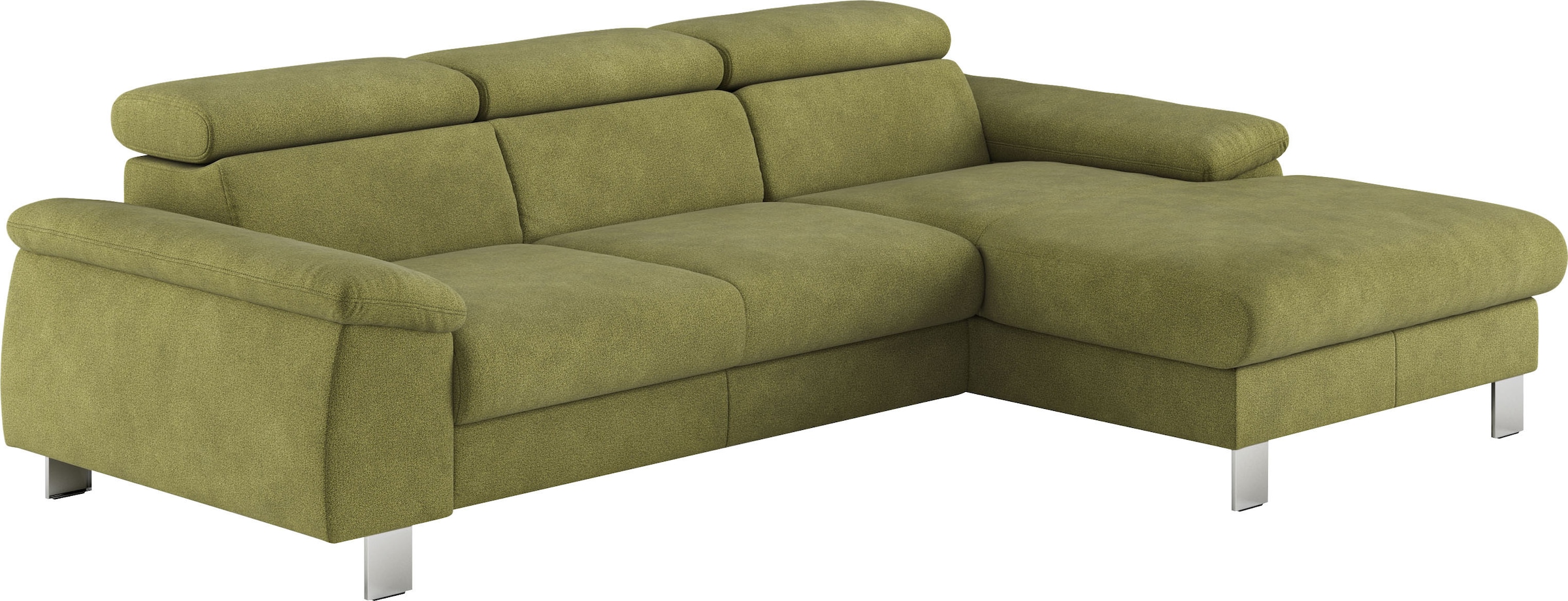 COTTA Ecksofa Komaris, Ecksofa, wahlweise mit RGB-LED-Beleuchtung und Bettfunktion/Bettkasten