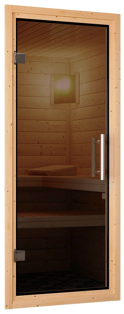 Karibu Sauna »Dima« Set,  3,6-kW-Bio-Plug & Play Ofen mit externer Steuerung