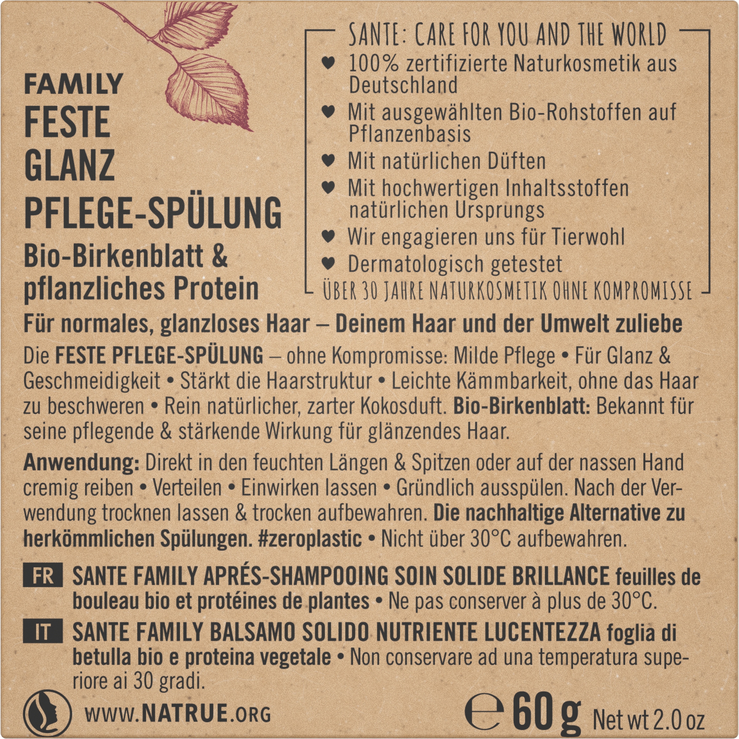 SANTE Haarspülung »FAMILY Feste Glanz Spülung«