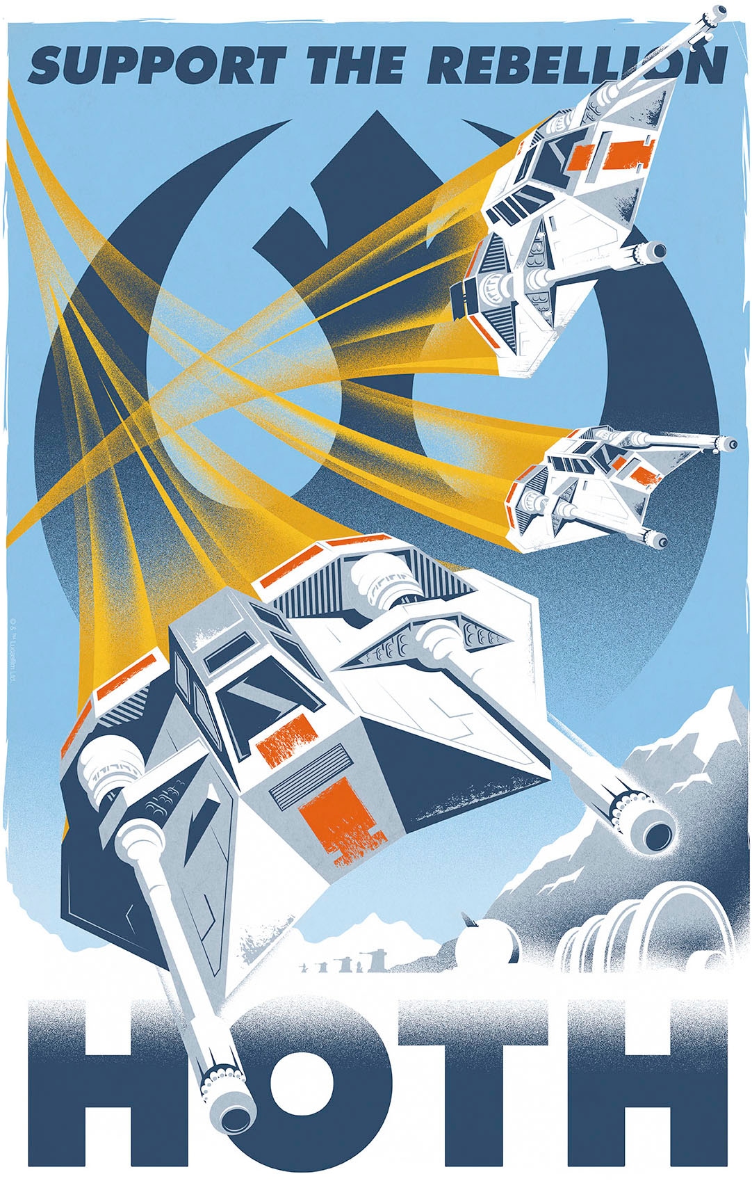 Komar Wandbild »Star Wars Hoth Temporary Headquarter«, Disney, (Set, 1 St.), 40 x 50 cm (Breite x Höhe) - Kinderzimmer, Dekoration