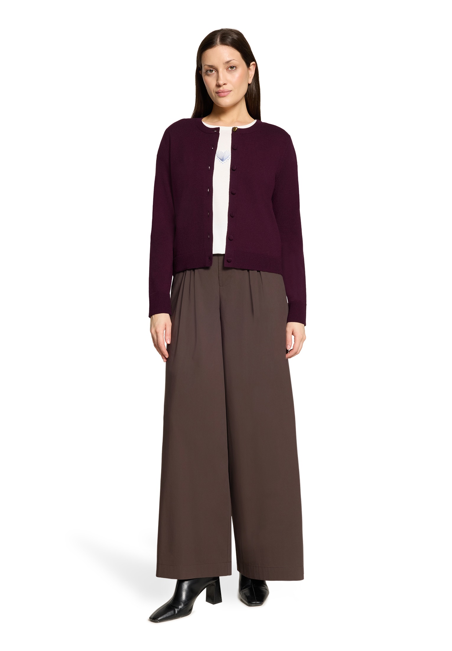 Cartoon Strickjacke »Feinstrickjacke mit Rundhalsausschnitt«