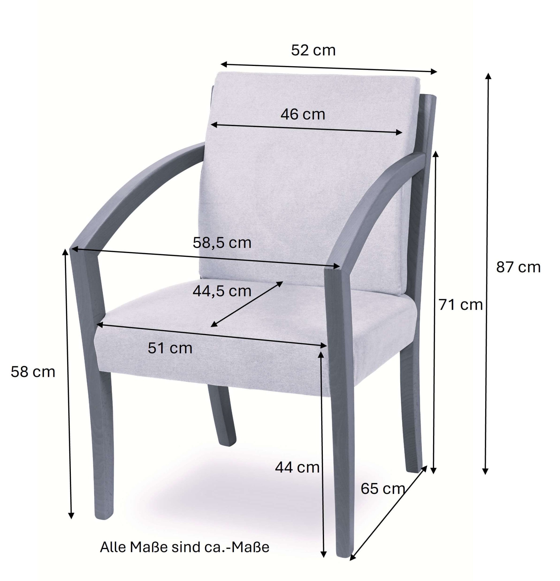 Home affaire Esszimmerstuhl »G98 George Armlehnstuhl, Sessel, Loungesessel, Stuhl, Made in Italy« () 1 Stk.Extra-confort, Fleckenabweisendes Gewebe, Massivholz