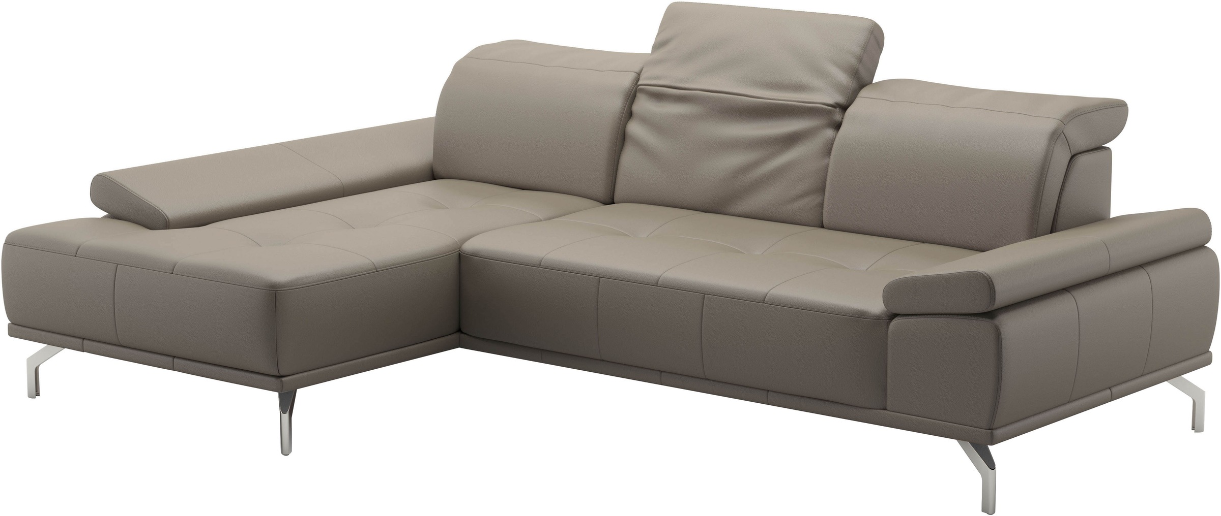 Places of Style Ecksofa »Caluna«, Inkl.Sitztiefenverstellung, wahlweise mit Kopf- und Armteilverstellung
