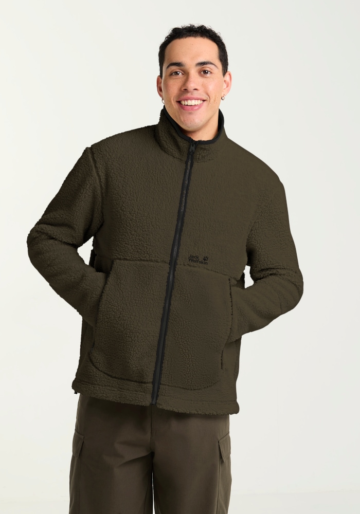 Jack Wolfskin Fleecejacke »STONE LITE JKT M« mit Sherpa-Fleece, weiche Oberfläche, wärmend, atmungsaktiv
